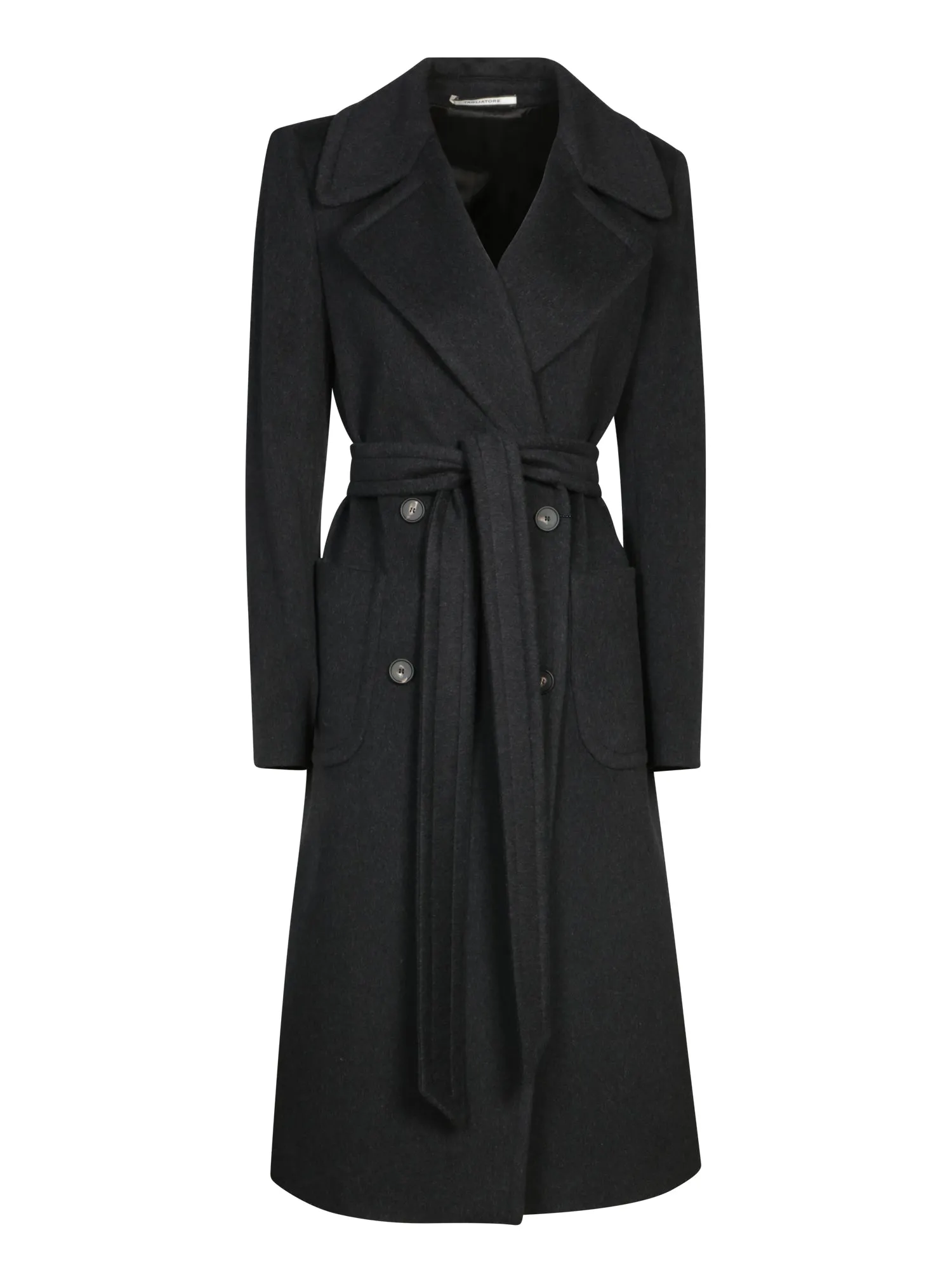 Maureen Wool and Cashmere Coat in Grey