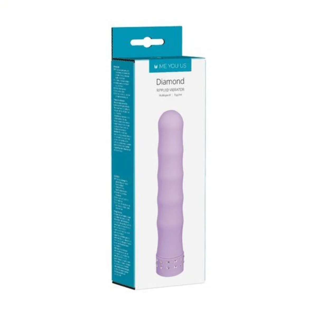 Me You Us Diamond Rippled Vibrator Lilac 7 Inch