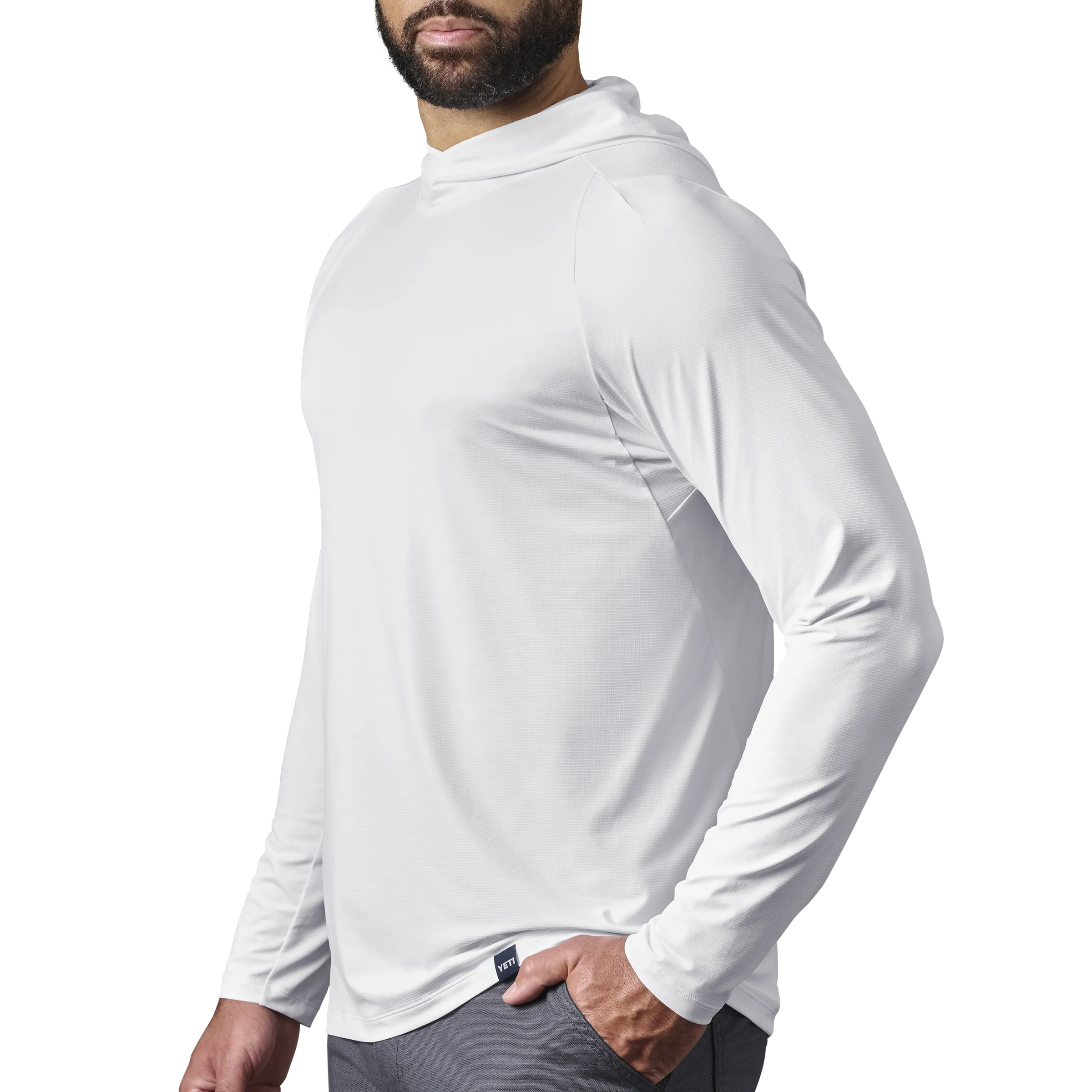 Men's Hooded Ultra Lightweight Sunshirt White