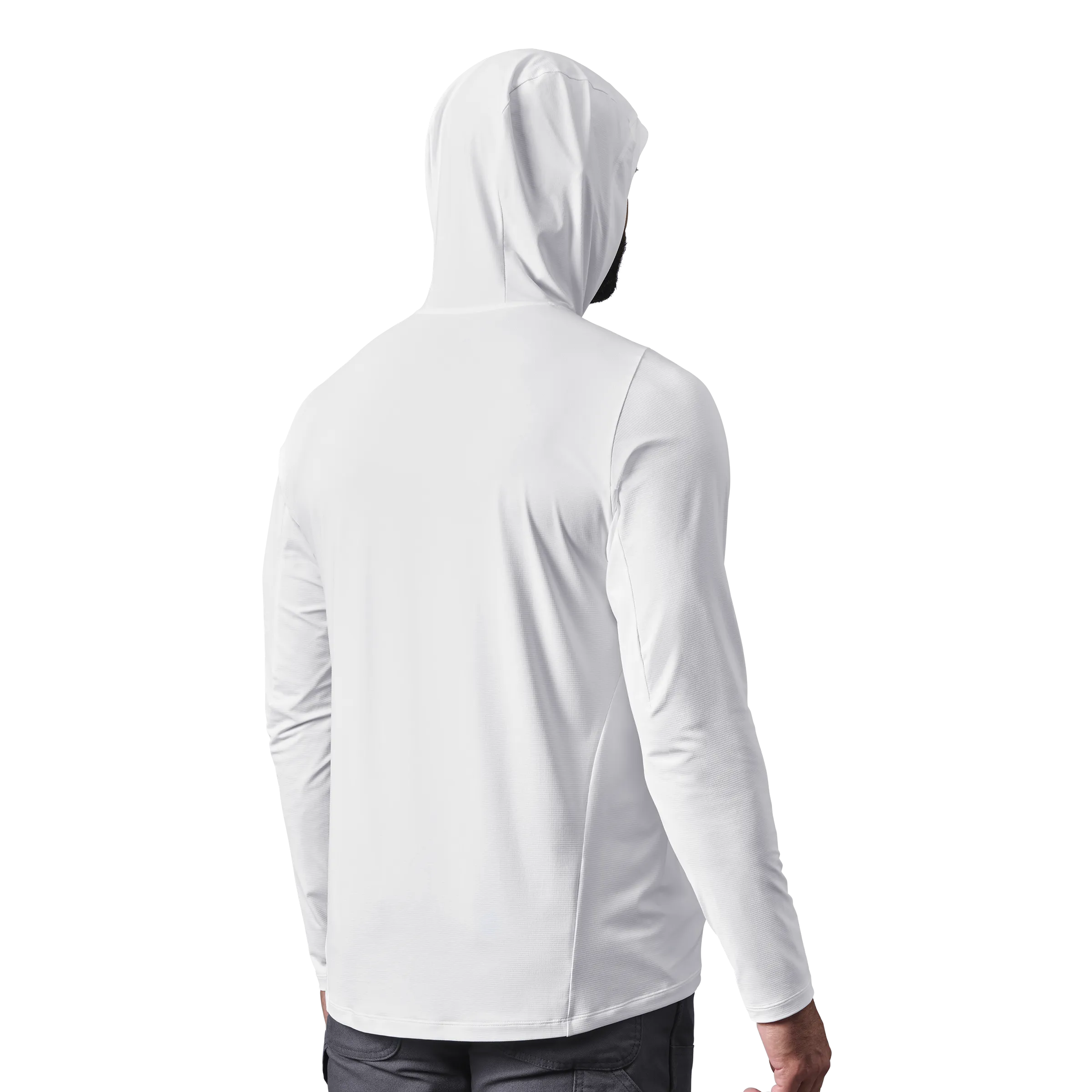 Men's Hooded Ultra Lightweight Sunshirt White