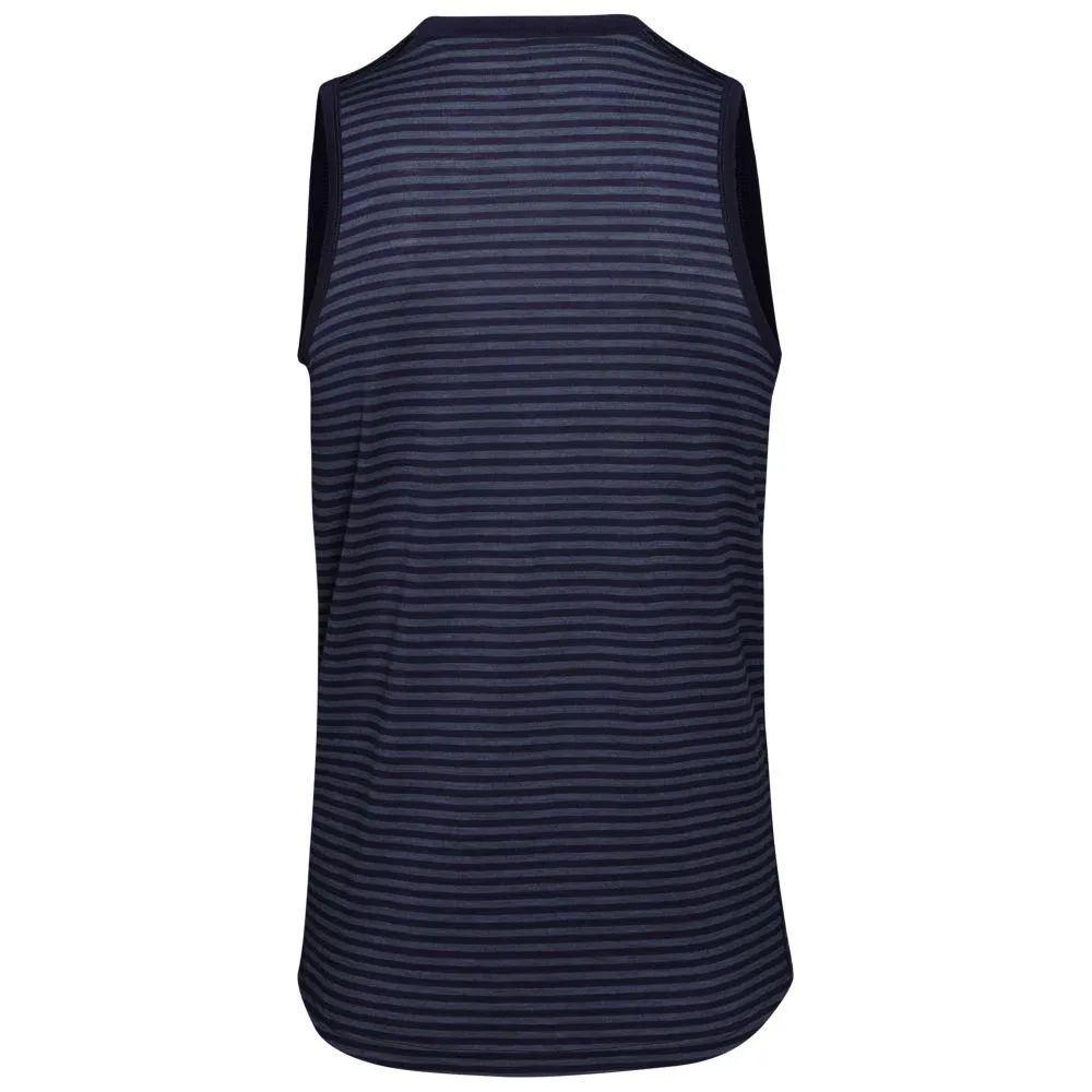 Mens Merino 150 Vest (Mini Stripe Navy/Denim)