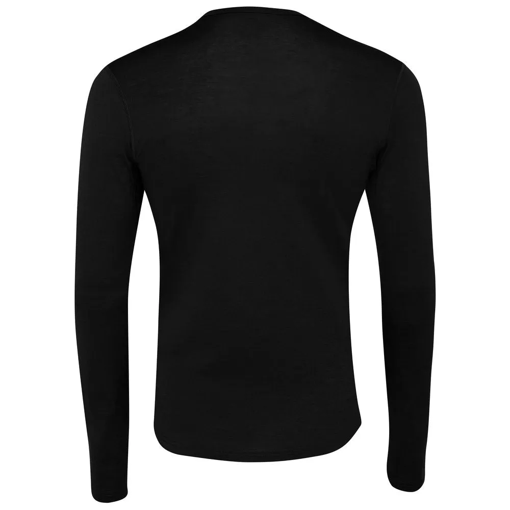 Mens Merino 180 Long Sleeve Crew (Black)