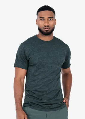 Mens Seamless Tee Khaki Green Melange