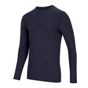 Merino Wool Crew Neck Long Sleeve Base Layer - Navy by Hoggs of Fife