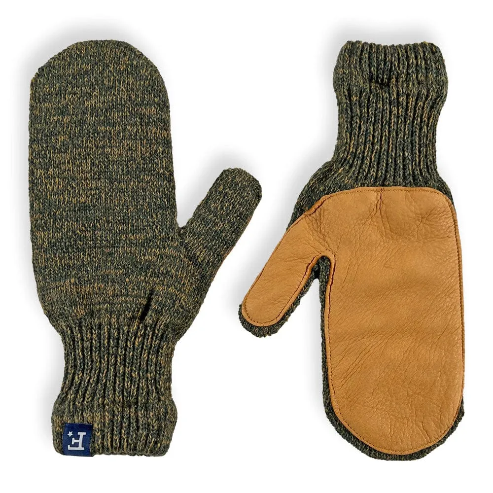 Mittens with Leather