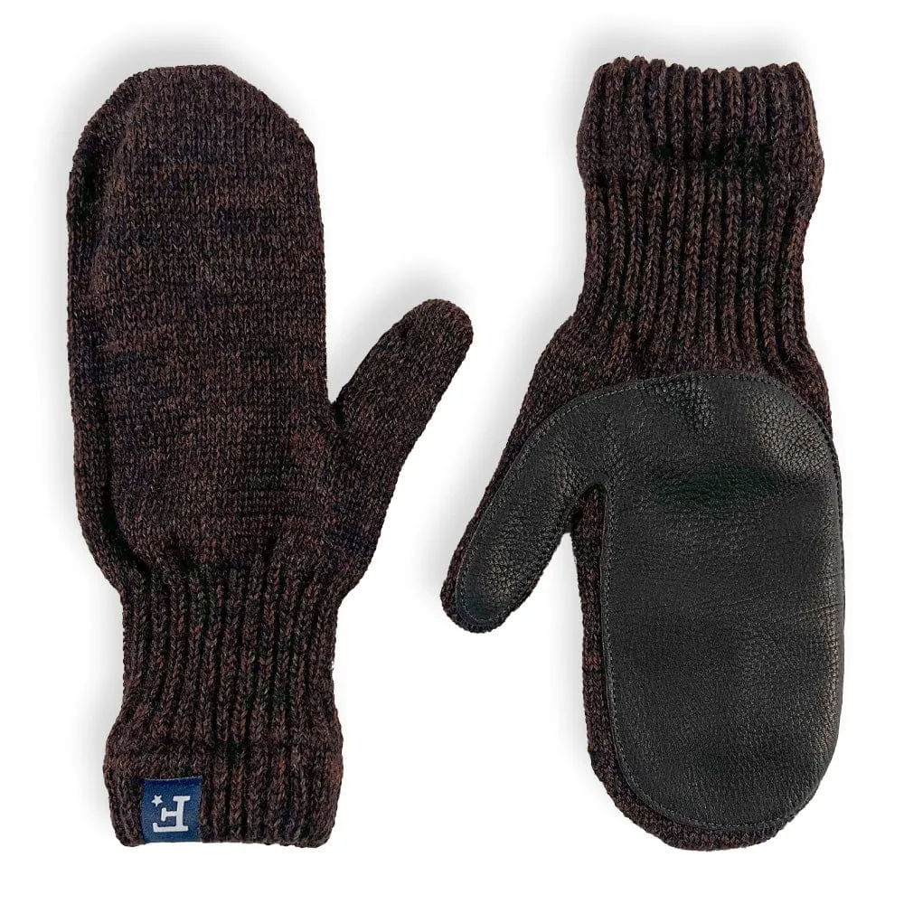 Mittens with Leather