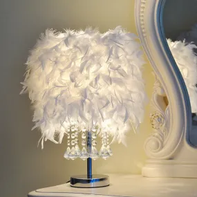 Modern Feather Bedside Table Lamp Large Size