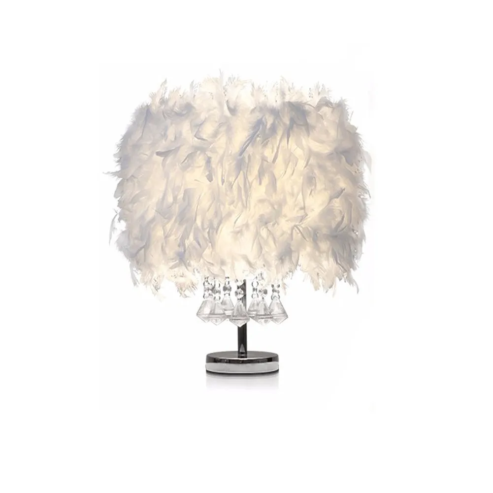 Modern Feather Bedside Table Lamp Large Size