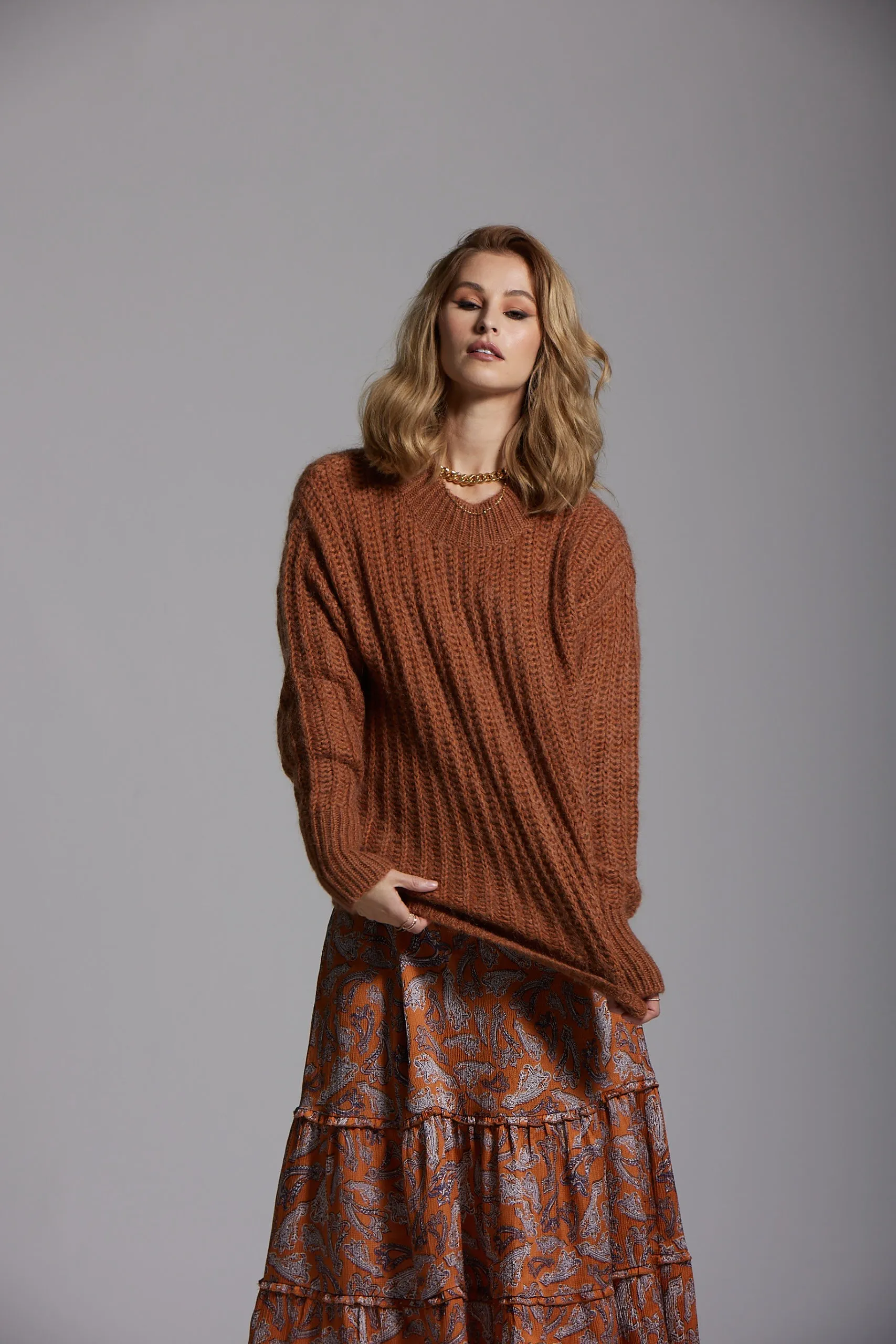 Mohair Sweater - Cinnamon