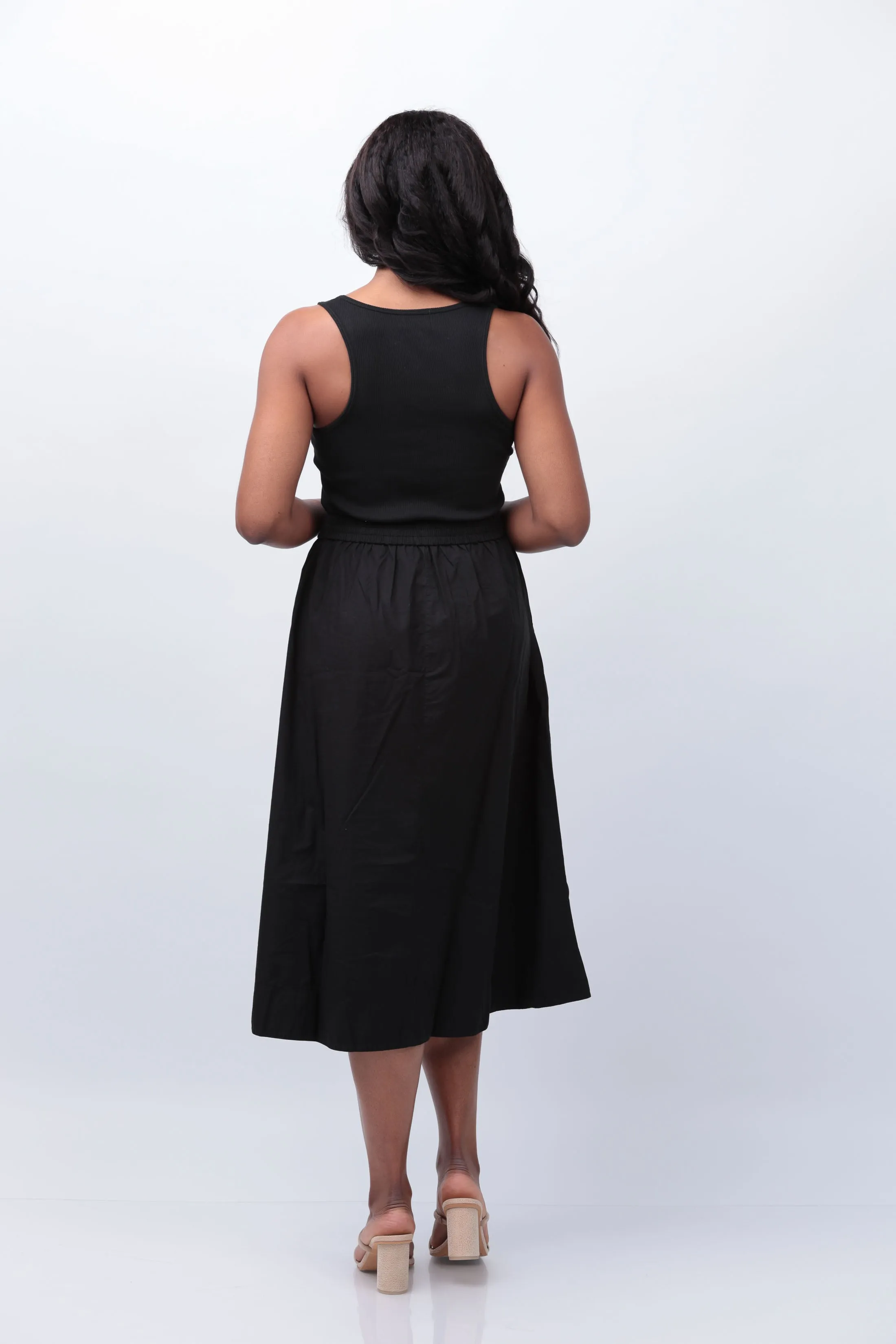 NATION LTD Sadelle Clean Combo Dress in Black