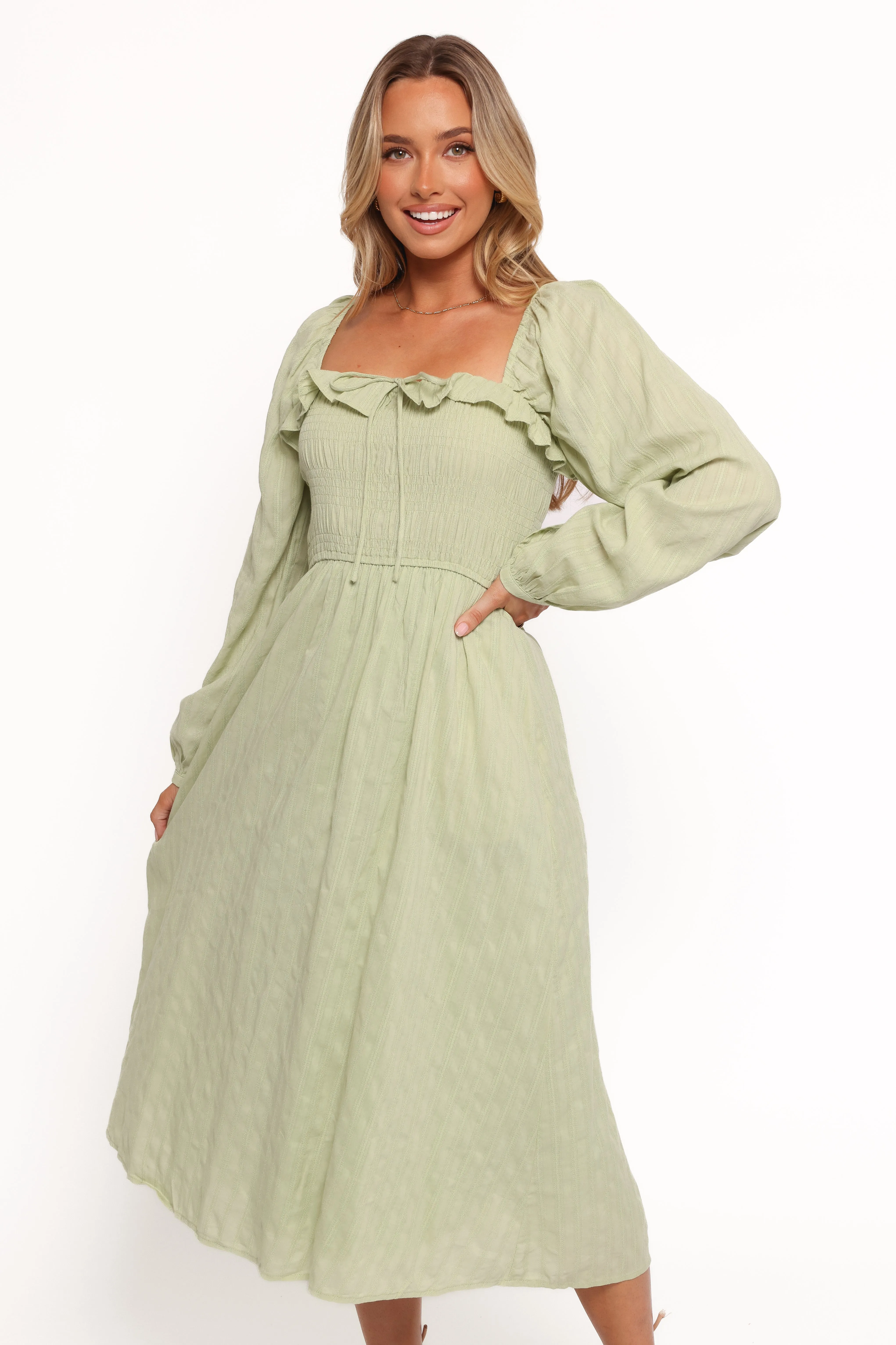 Ophelia Midi Dress - Olive