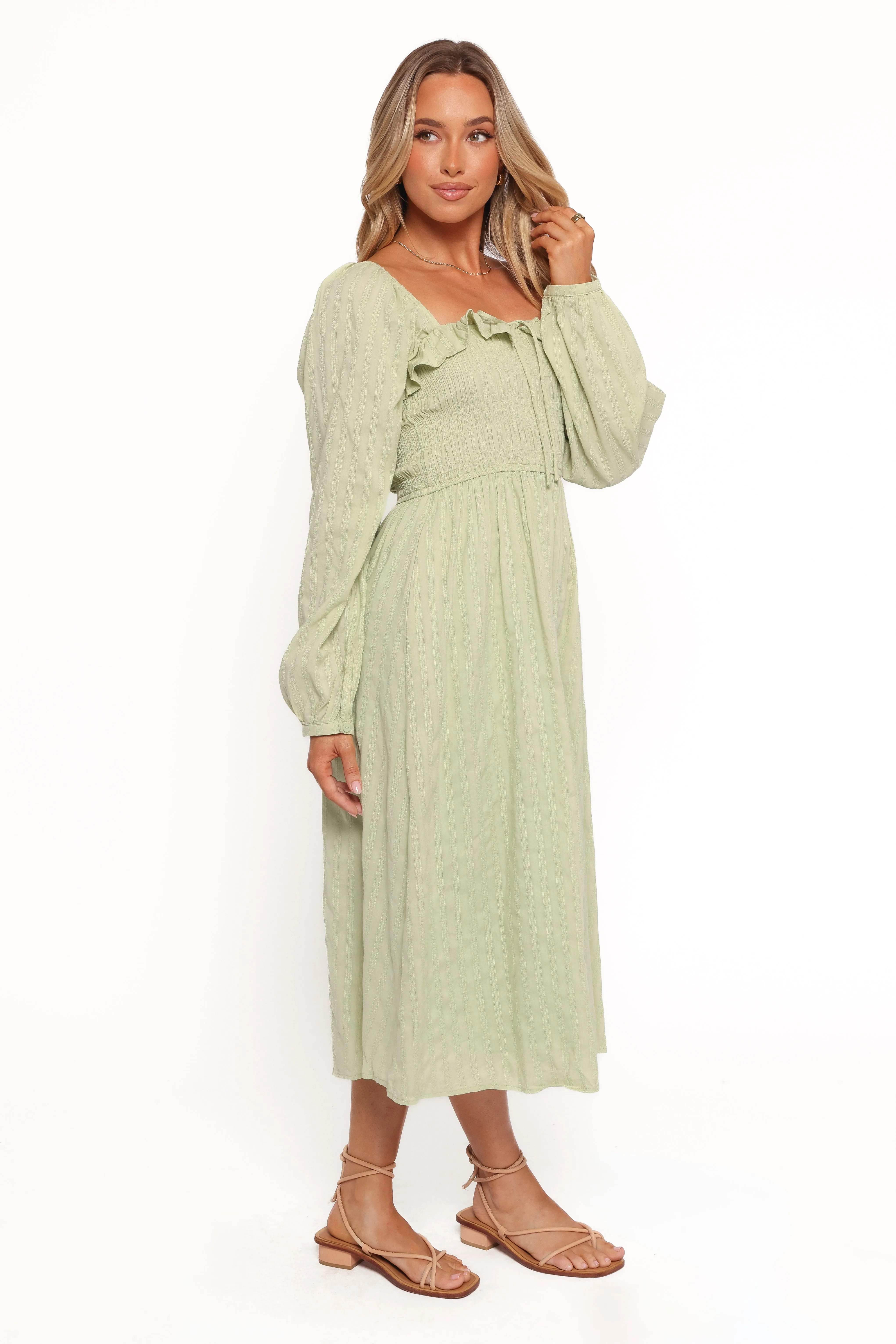 Ophelia Midi Dress - Olive