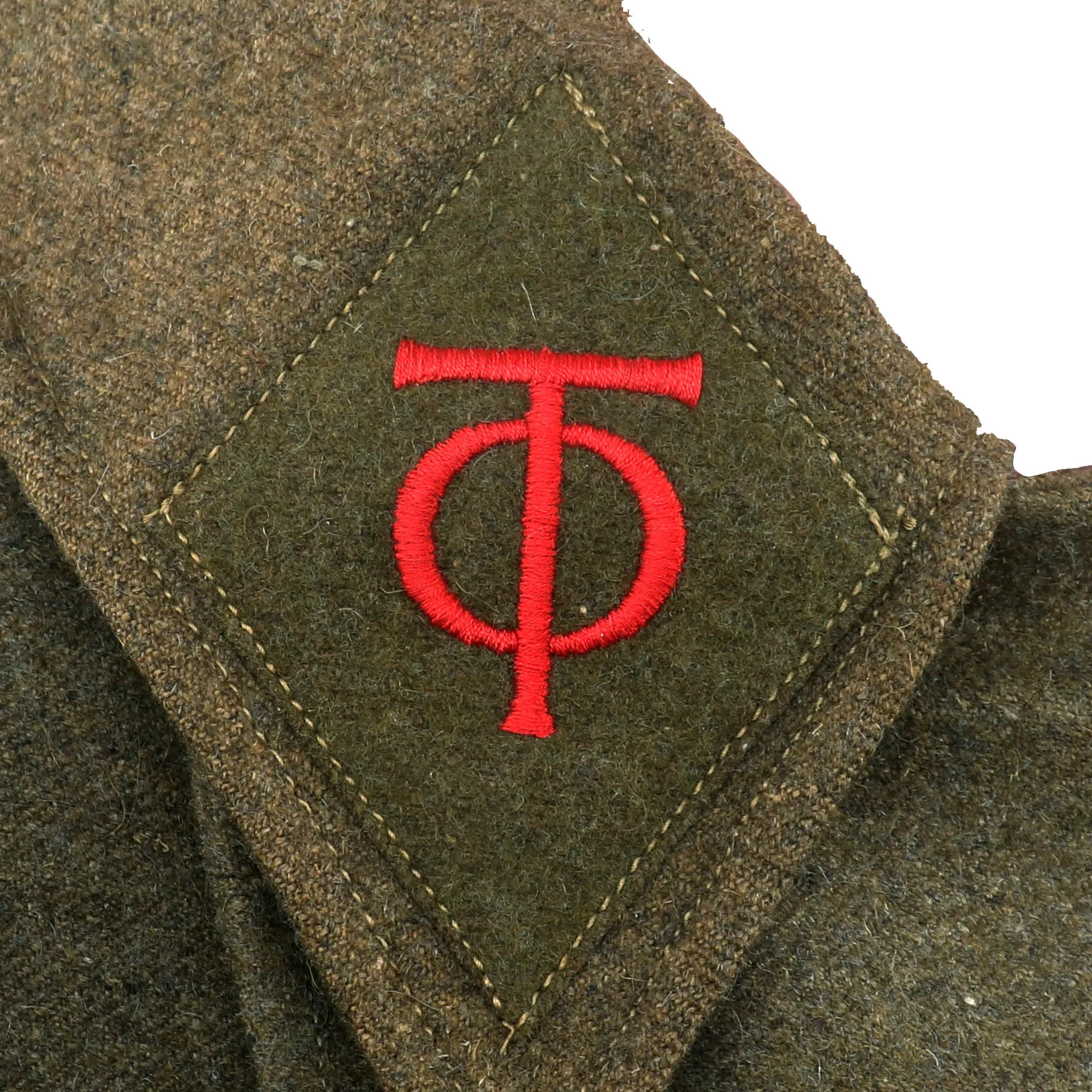 Original German WWII Organisation Todt Enlisted Personnel Earth Brown Greatcoat with Armband