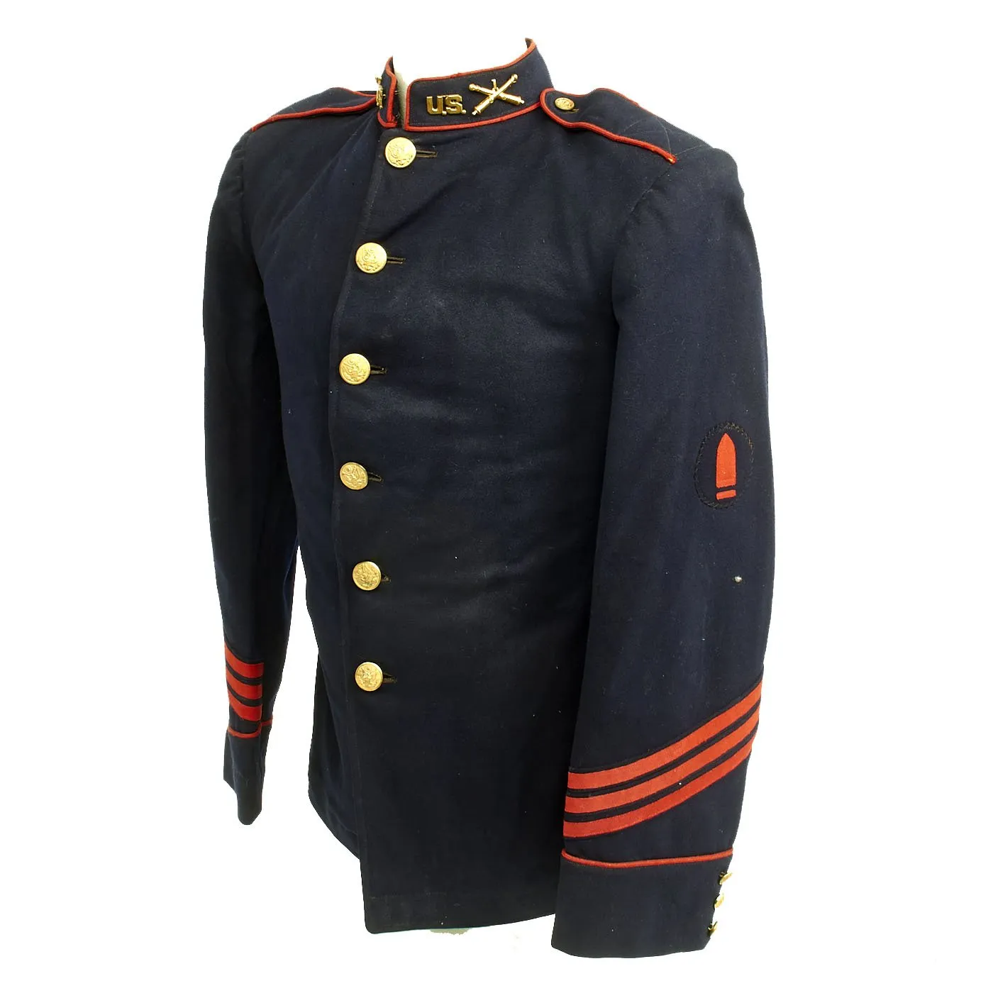 Original U.S. Army 1902 Field Artillery Dress Coat with 1st Class Gunner Badge