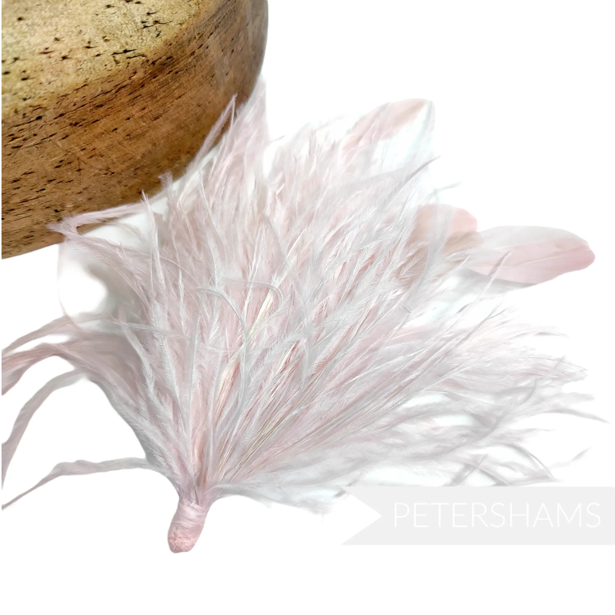 Ostrich & Stripped Coque Feather Mount