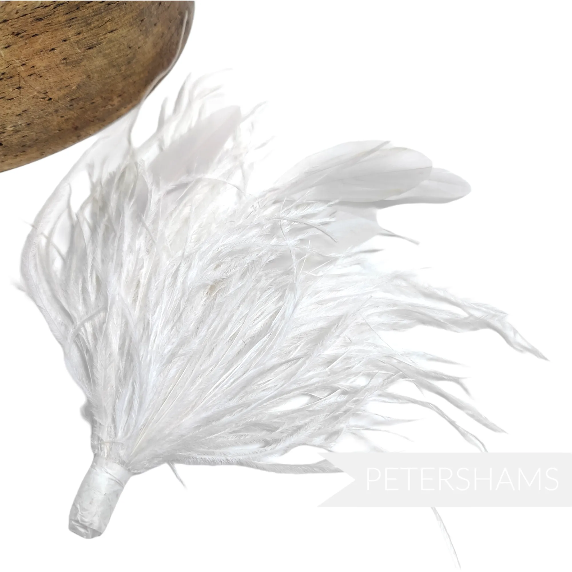 Ostrich & Stripped Coque Feather Mount