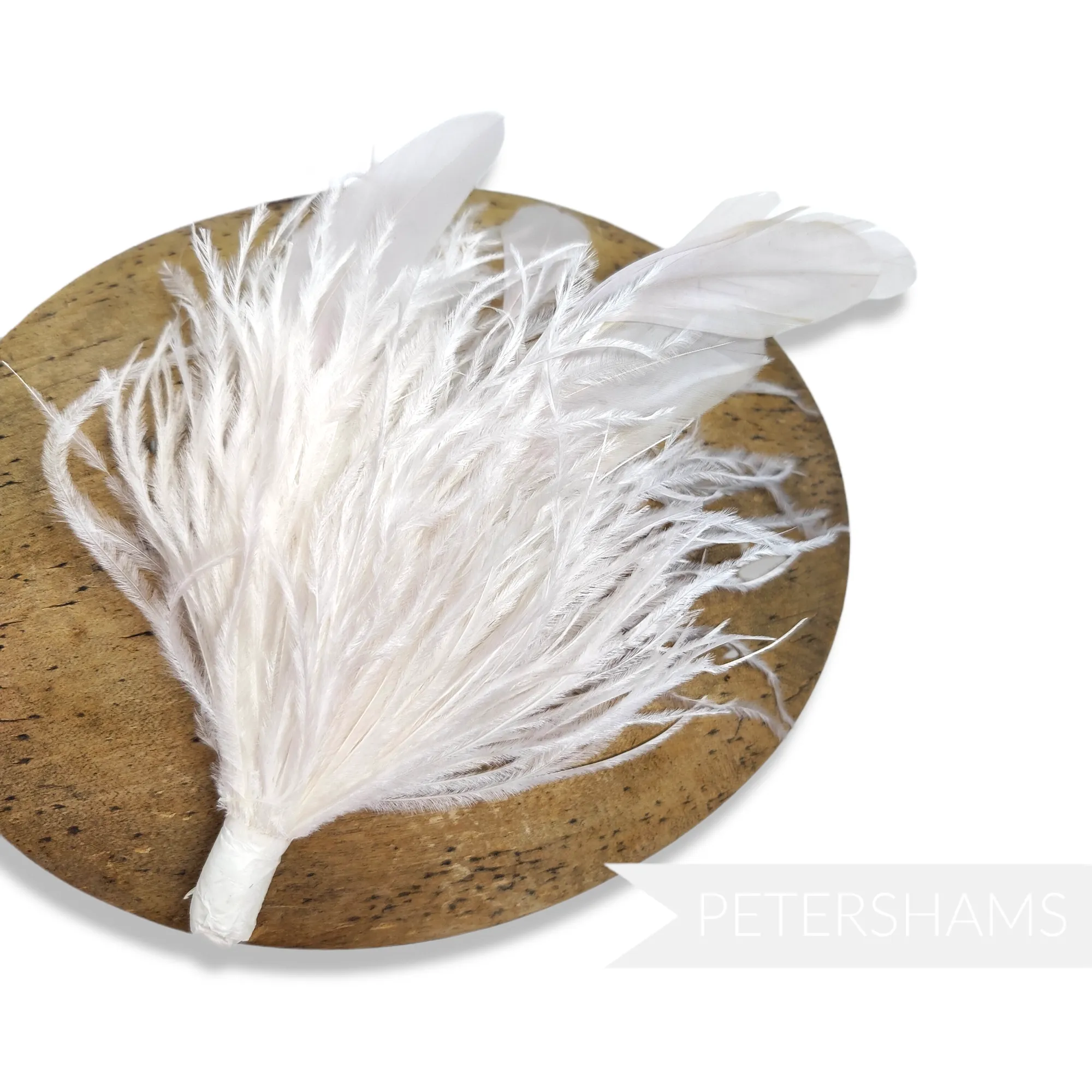 Ostrich & Stripped Coque Feather Mount