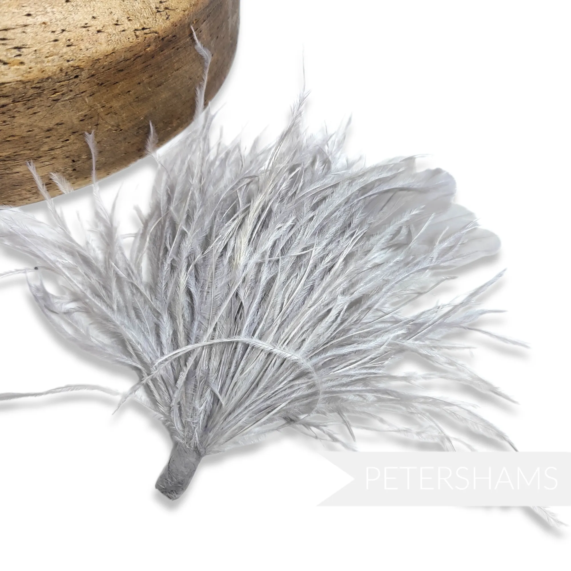 Ostrich & Stripped Coque Feather Mount