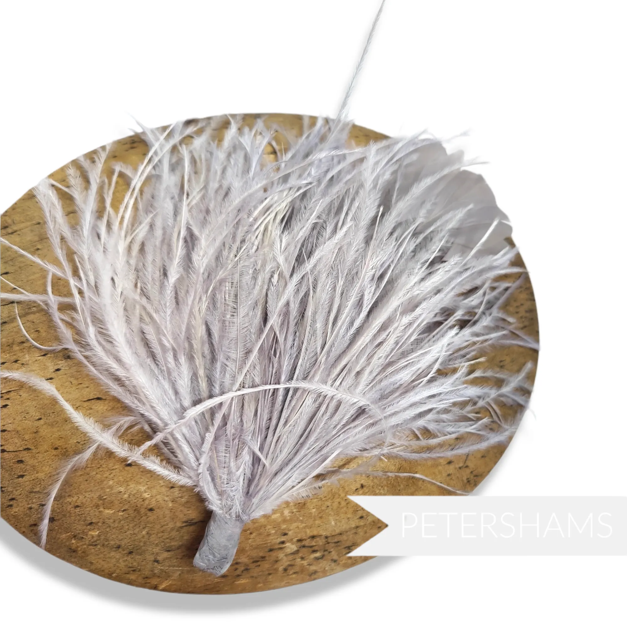 Ostrich & Stripped Coque Feather Mount