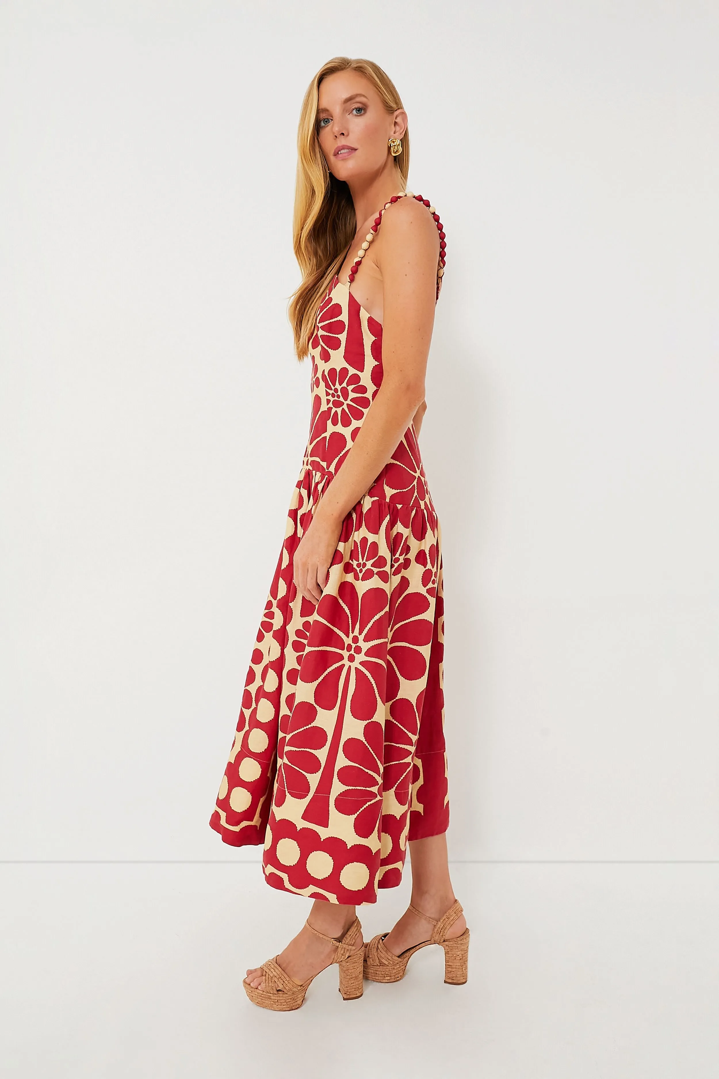 Palermo Red Sleeveless Dress