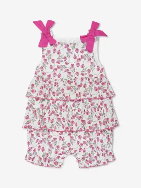 Patachou Baby Girls Spring Liberty Floral Romper in Pink