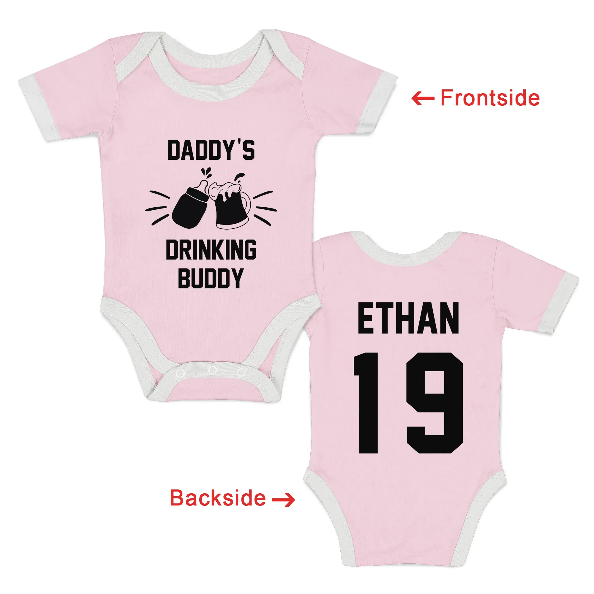 [Personalized] Endanzoo Organic Baby Bodysuit - Daddy's Drinking Buddy