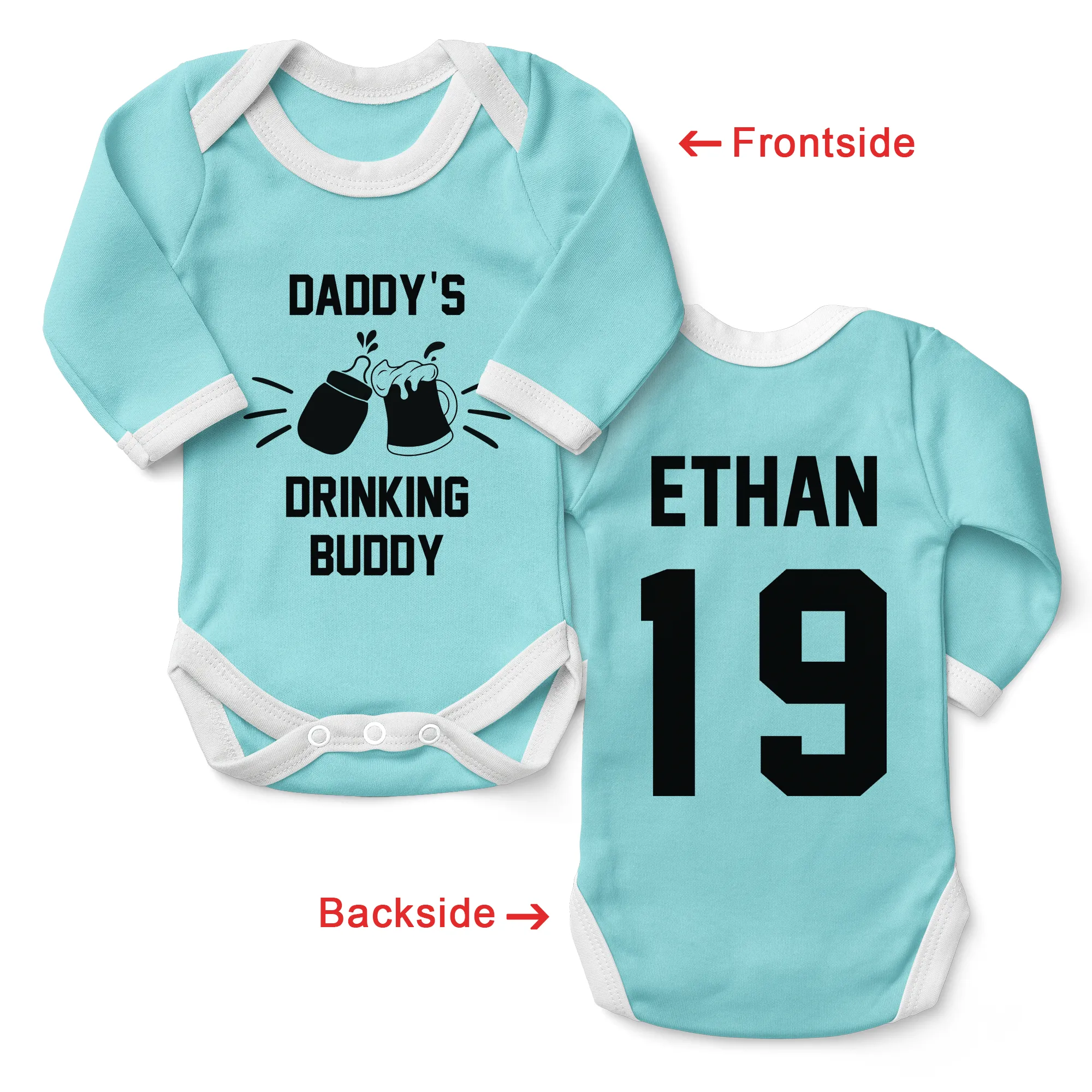 [Personalized] Endanzoo Organic Baby Bodysuit - Daddy's Drinking Buddy