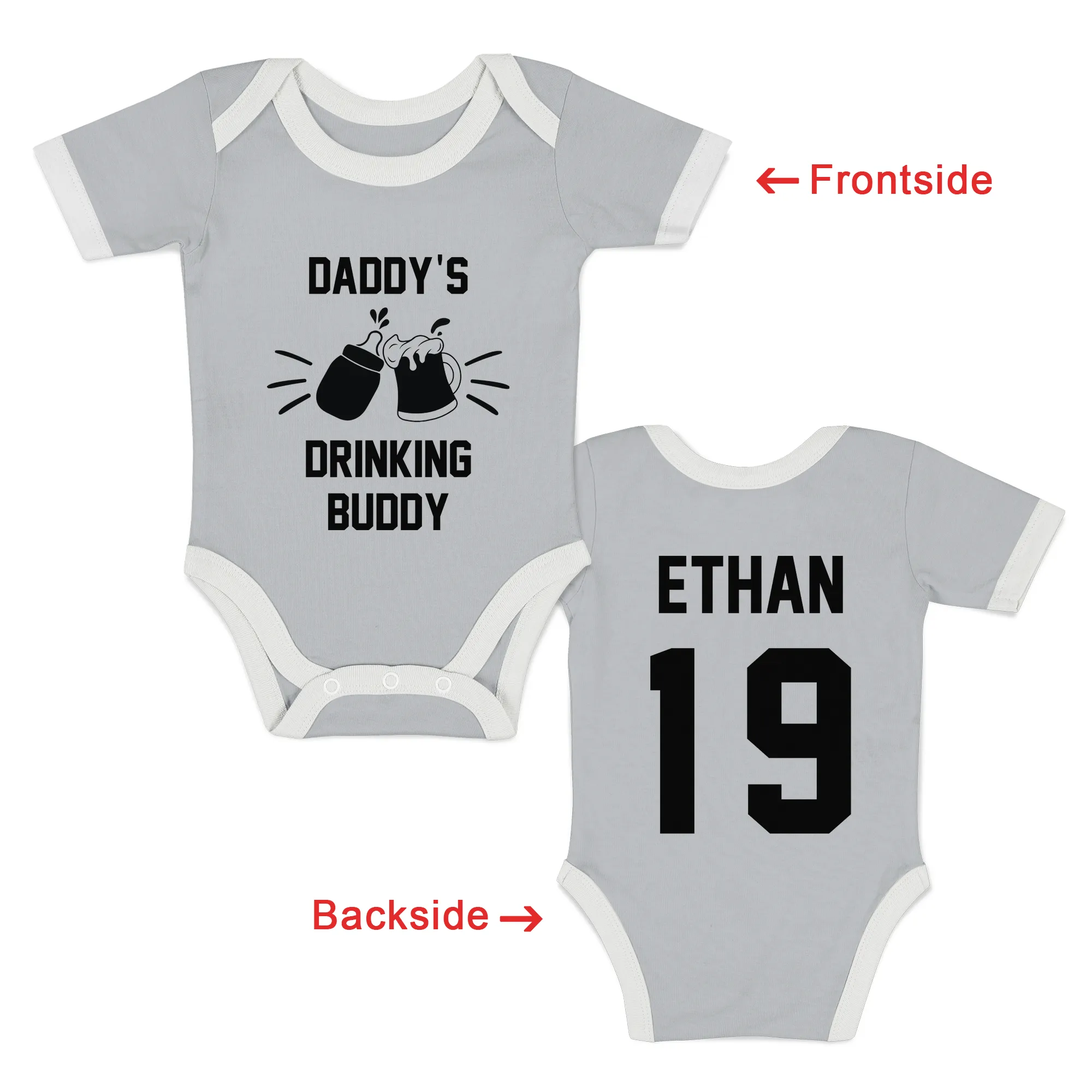 [Personalized] Endanzoo Organic Baby Bodysuit - Daddy's Drinking Buddy