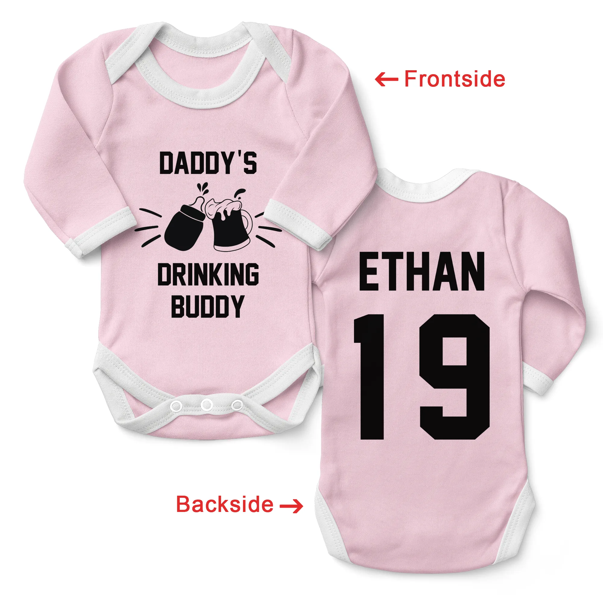 [Personalized] Endanzoo Organic Baby Bodysuit - Daddy's Drinking Buddy