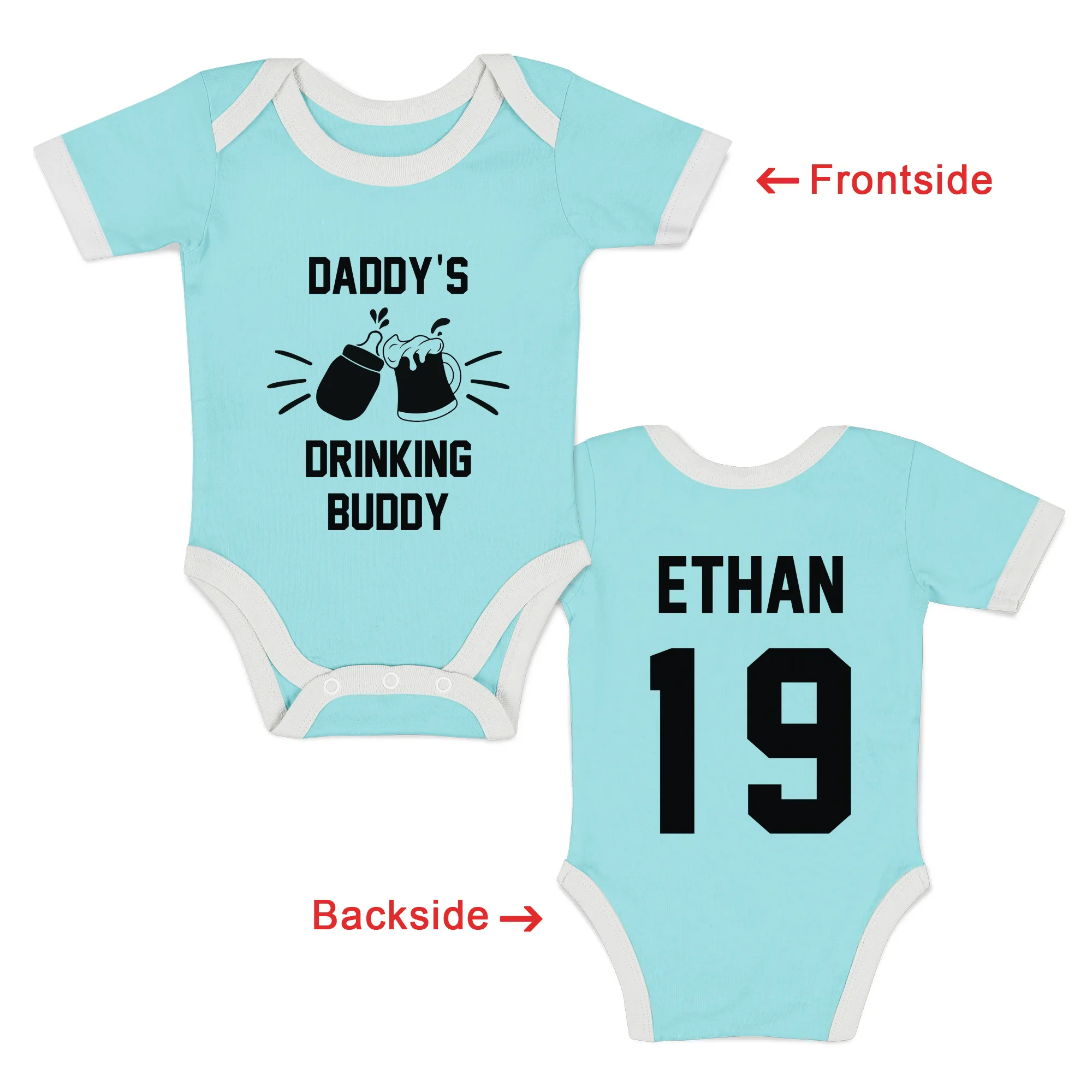 [Personalized] Endanzoo Organic Baby Bodysuit - Daddy's Drinking Buddy