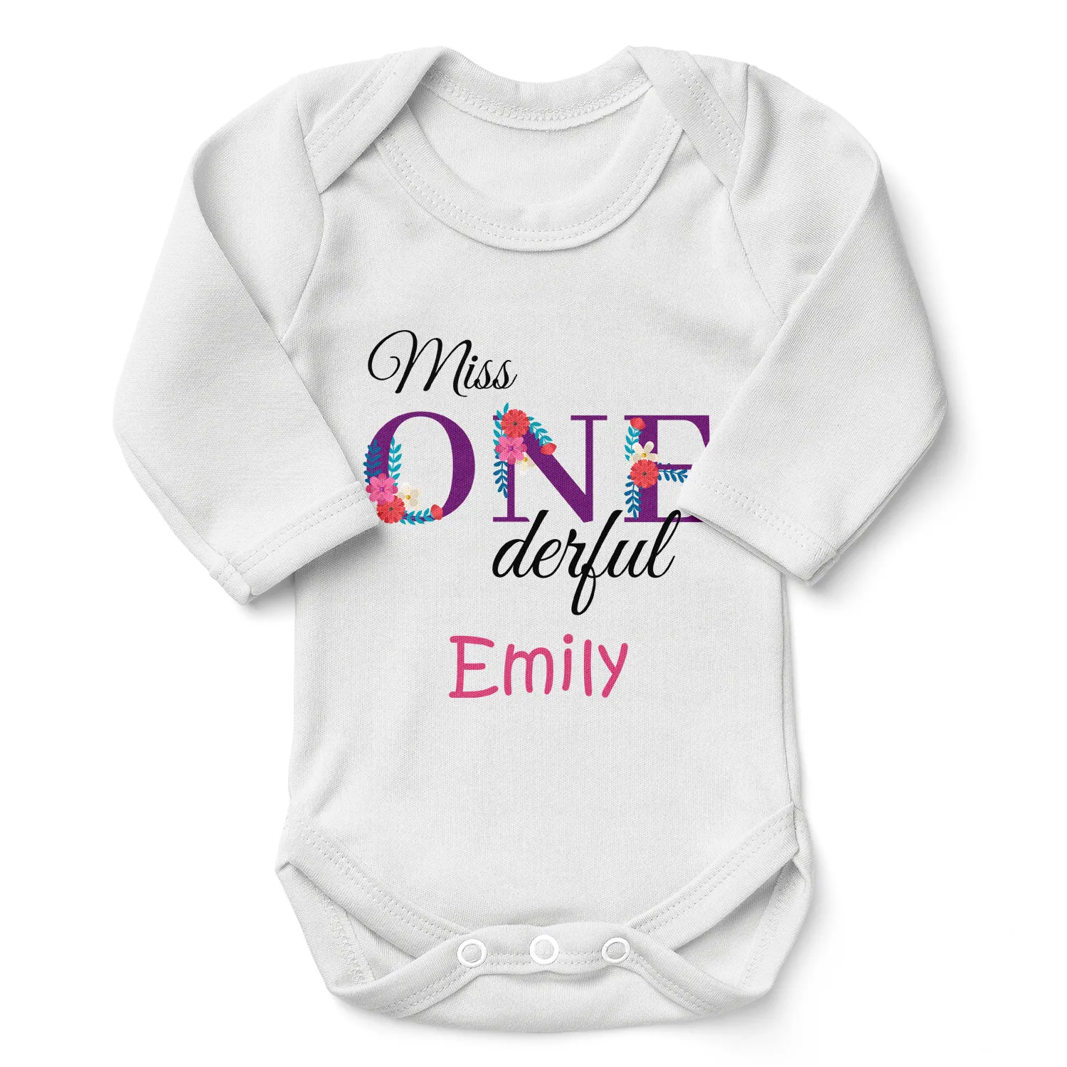 [Personalized] Endanzoo Organic Baby Bodysuit - Miss ONEderful Birthday Girl