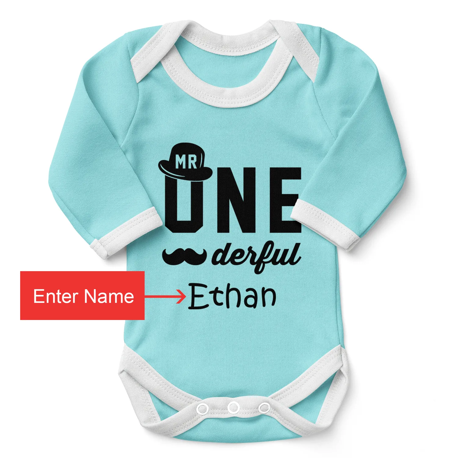 [Personalized] Endanzoo Organic Baby Bodysuit - Mr ONEderful Birthday Boy