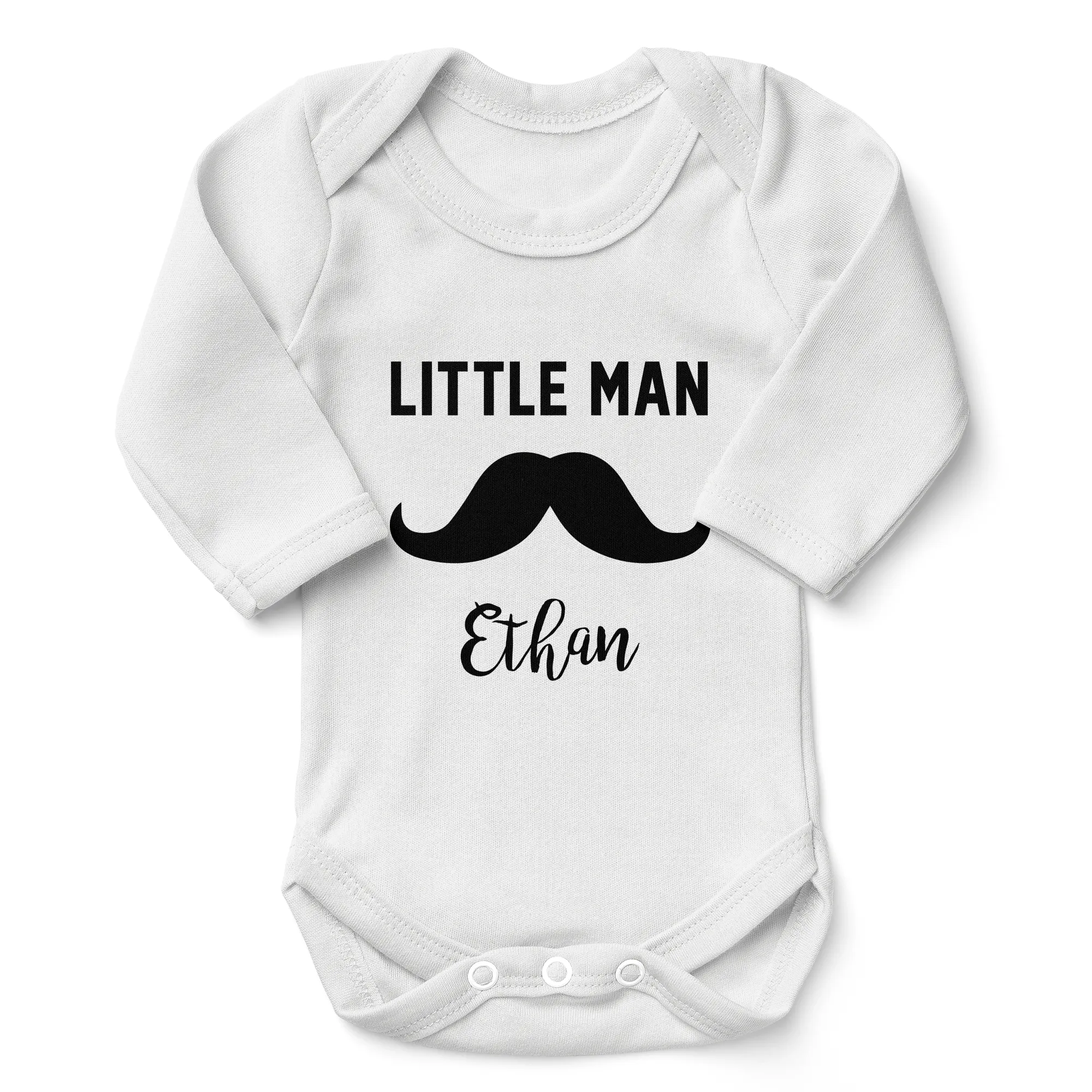 [Personalized] Endanzoo Organic Long Sleeves Baby Bodysuit - Little Man