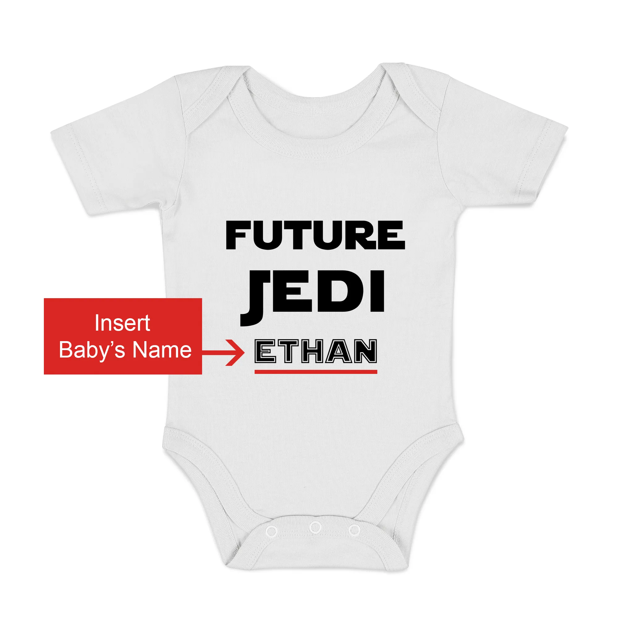 [Personalized] Endanzoo Organic Short Sleeve Bodysuit - Future Jedi Movie