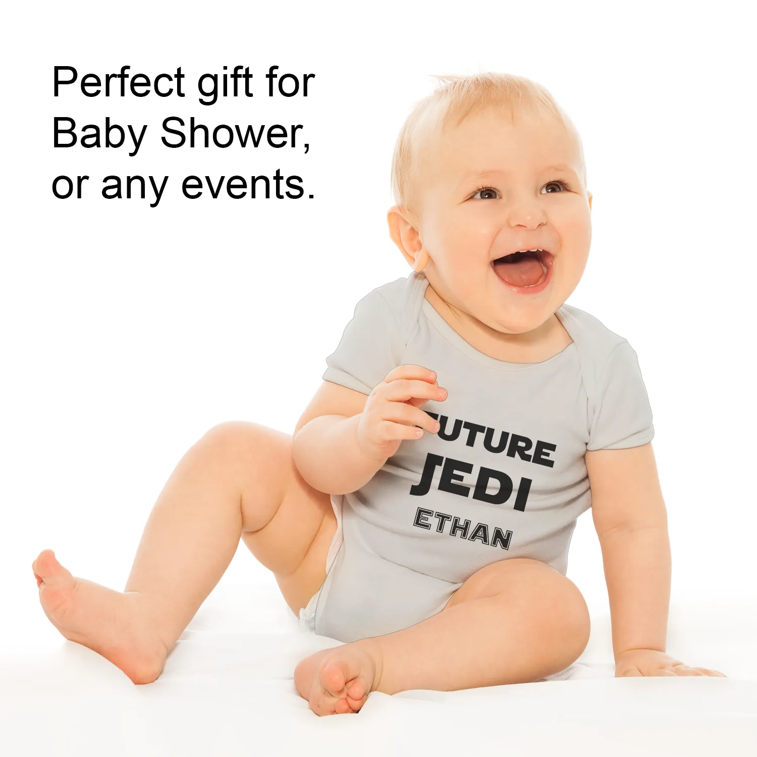 [Personalized] Endanzoo Organic Short Sleeve Bodysuit - Future Jedi Movie