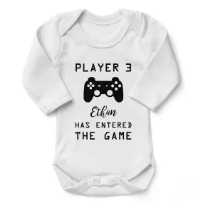 [Personalized] Endanzoo Pregnancy Announcement Organic Long Sleeve Baby Bodysuit - Player 3