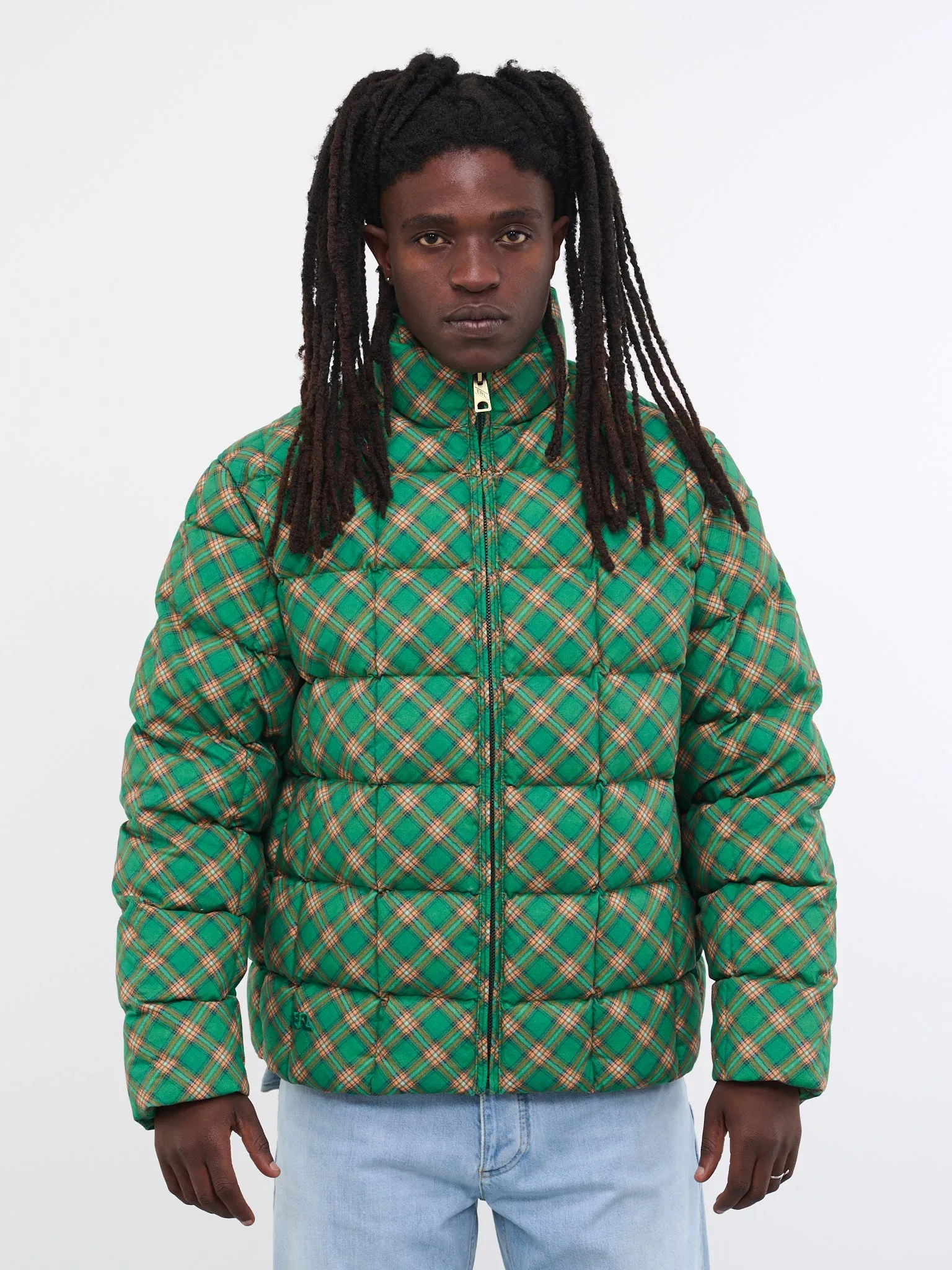 Plaid Puffer Jacket (ERL06C005-GREEN-PLAID)