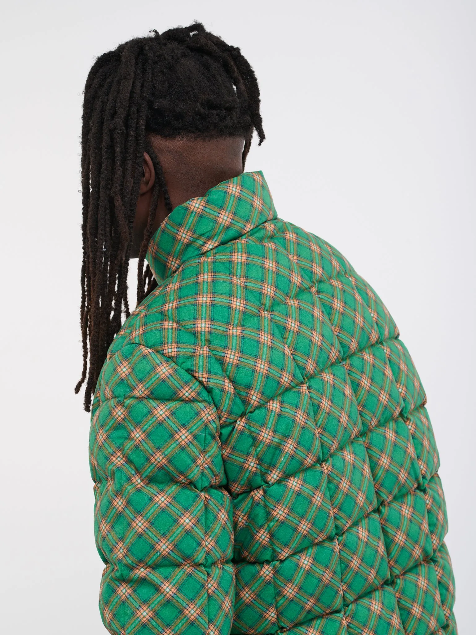 Plaid Puffer Jacket (ERL06C005-GREEN-PLAID)