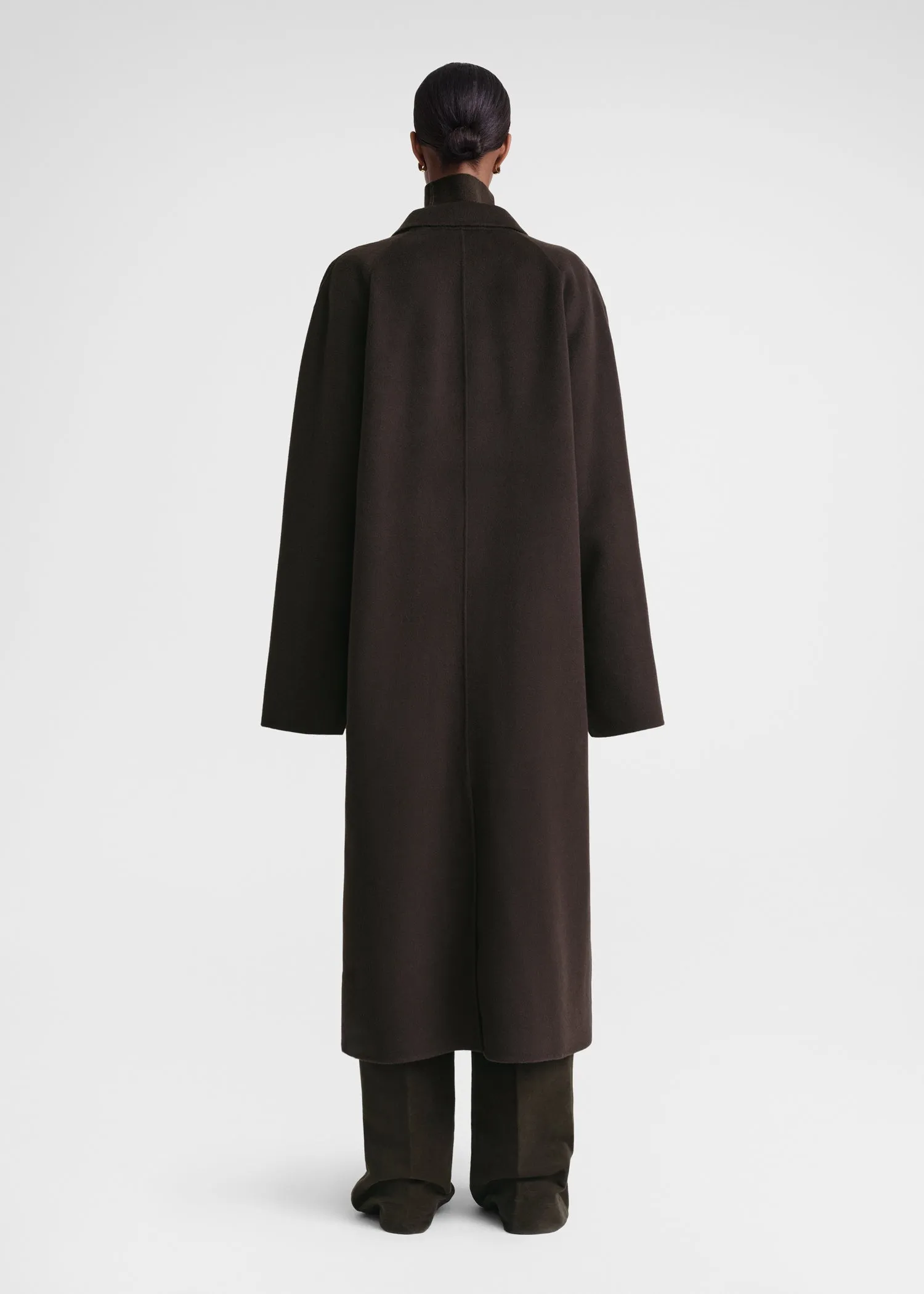 Signature wool doublé coat espresso