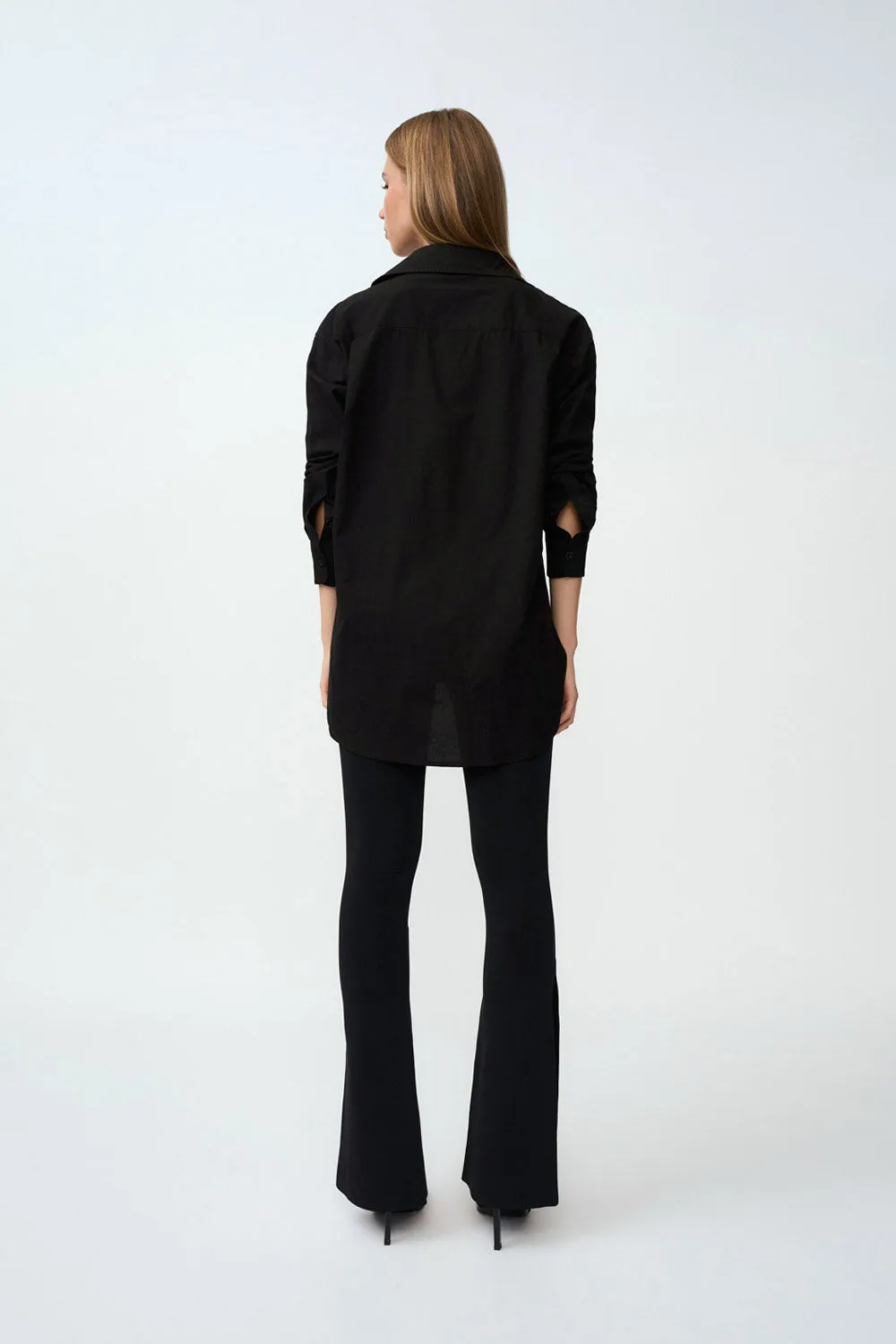 Sliced Flare Knit Pant Regular Leg | Final Sale - Black