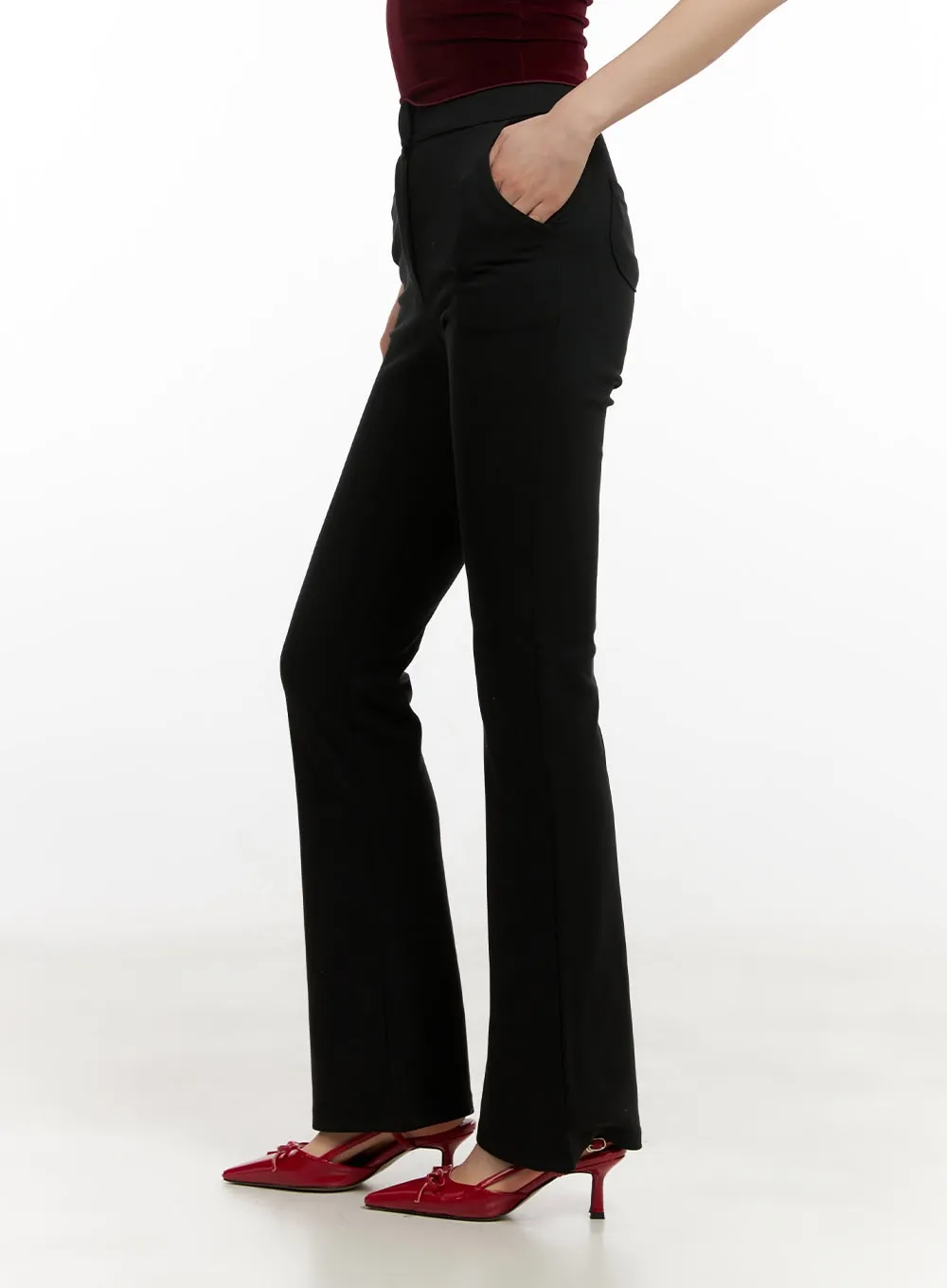 Slim Fit Flared Pants CN413