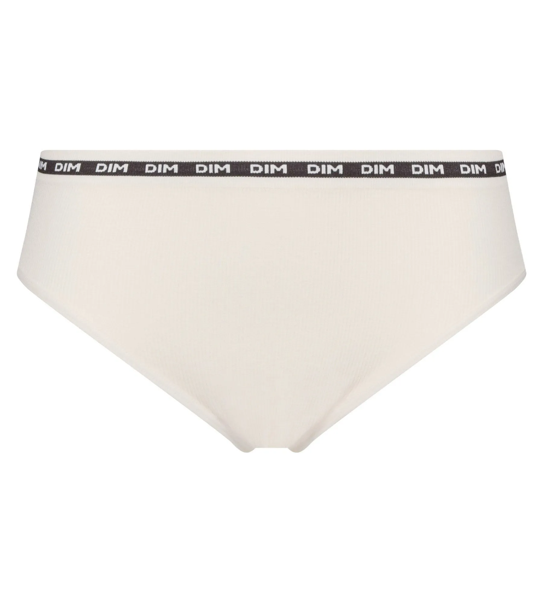 Slip femme en modal polyamide côtelée sans couture beige Dim Icons Seamless