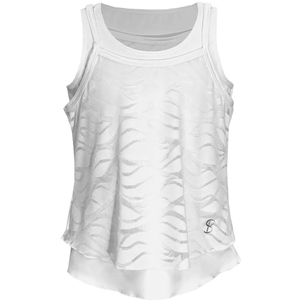 Sofibella Girls Miami Overlay Tank - White