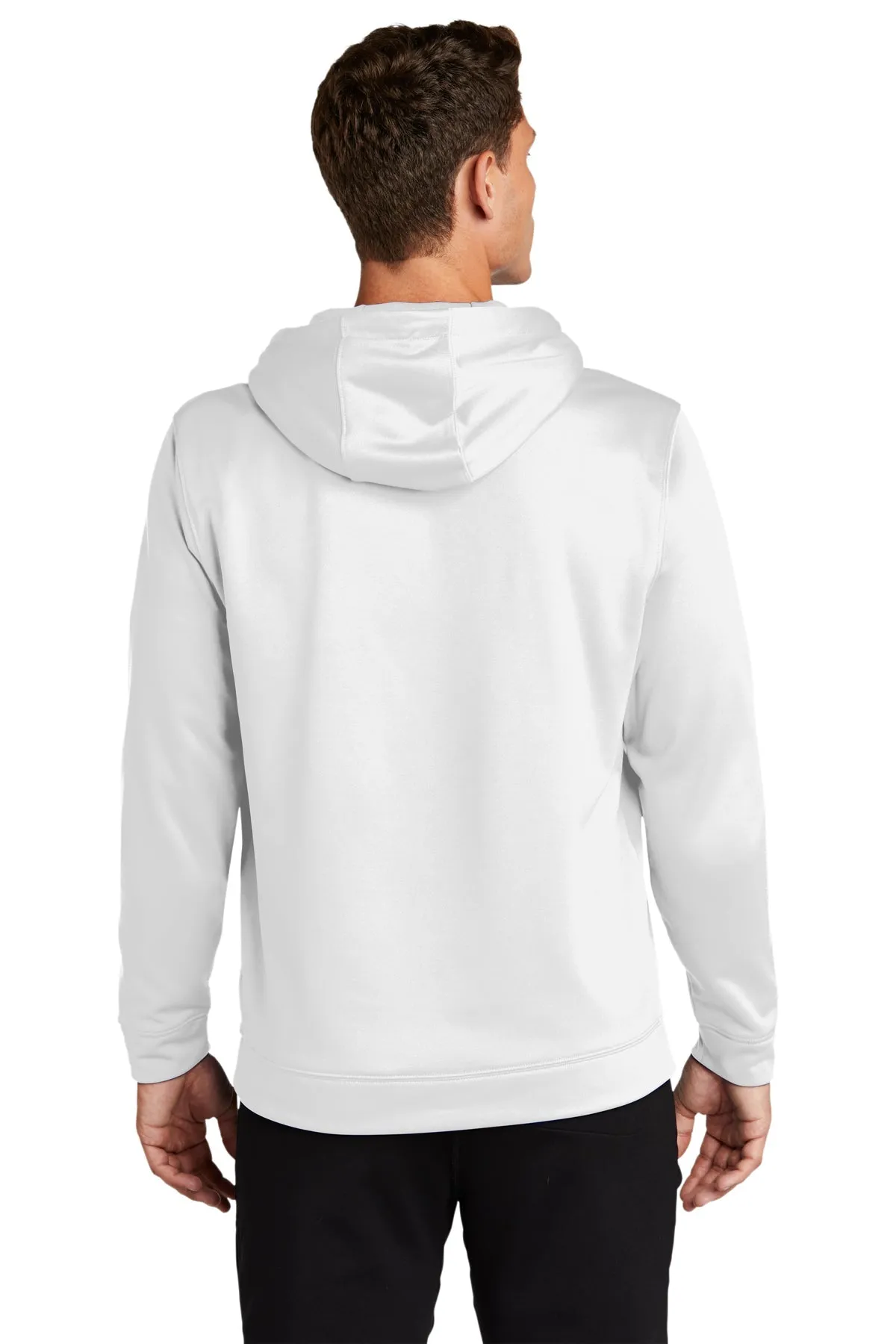 Sport-Tek Sport-Wick Fleece Branded Hooded Pullovers, White