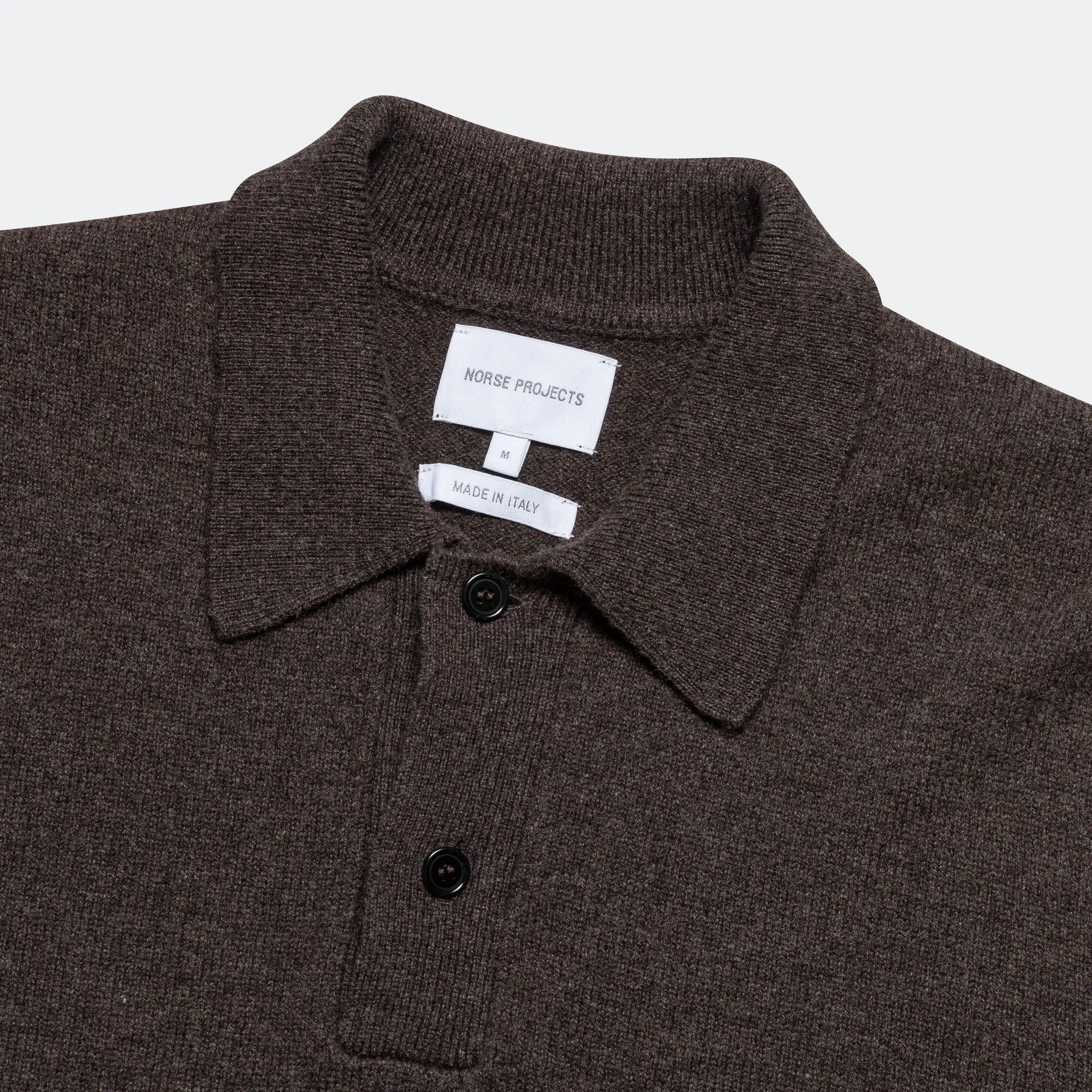 Standard Merino Lambswool Polo - Heathland Brown