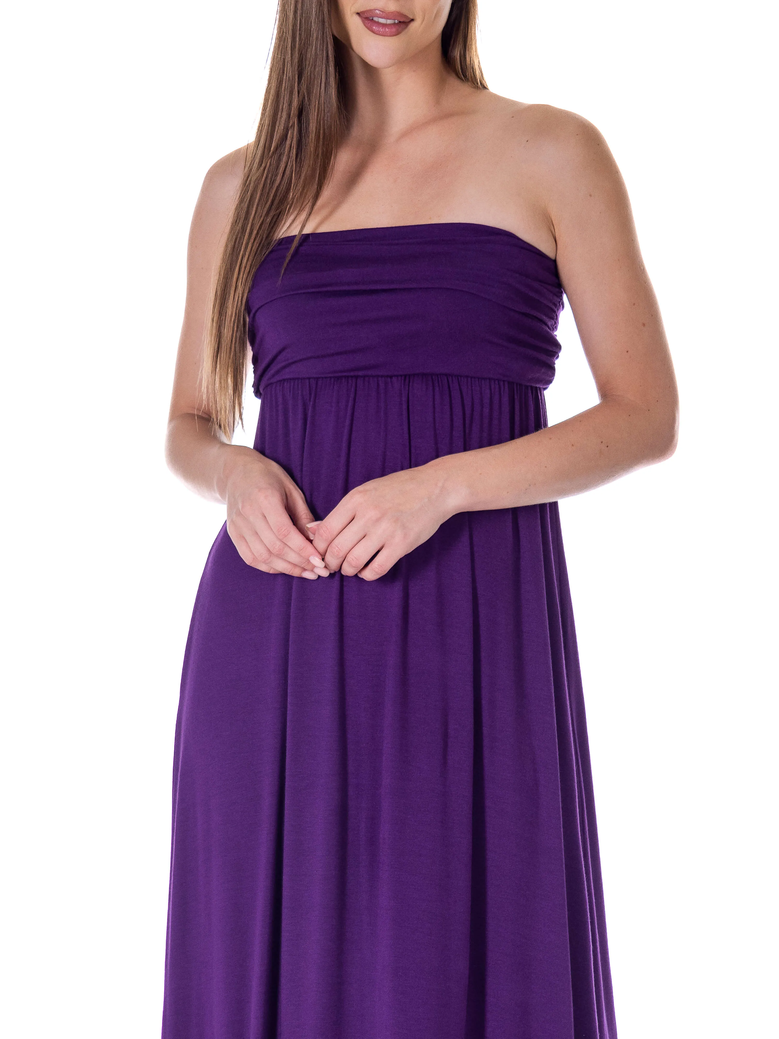 Strapless Empire Waist Maxi Dress