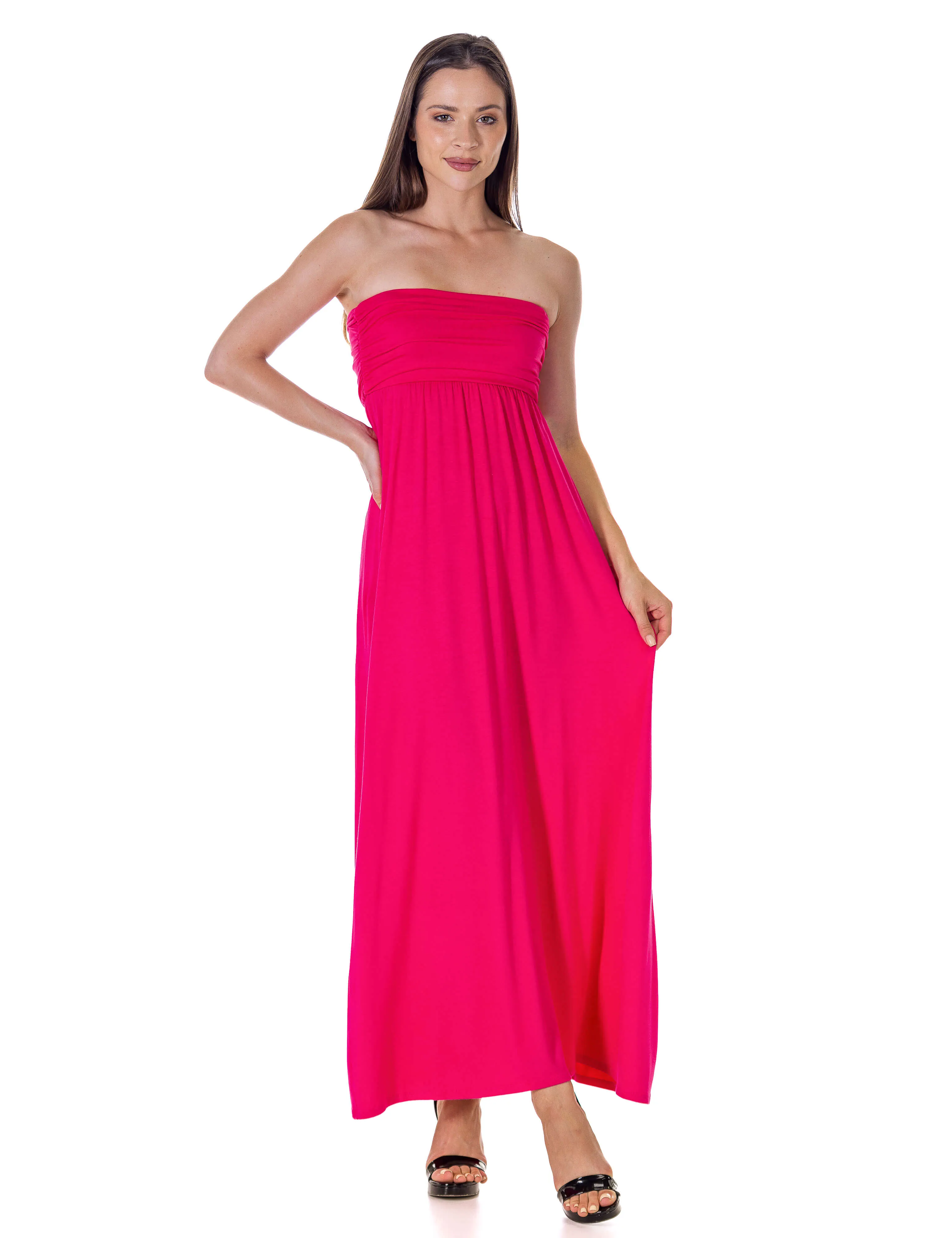 Strapless Empire Waist Maxi Dress