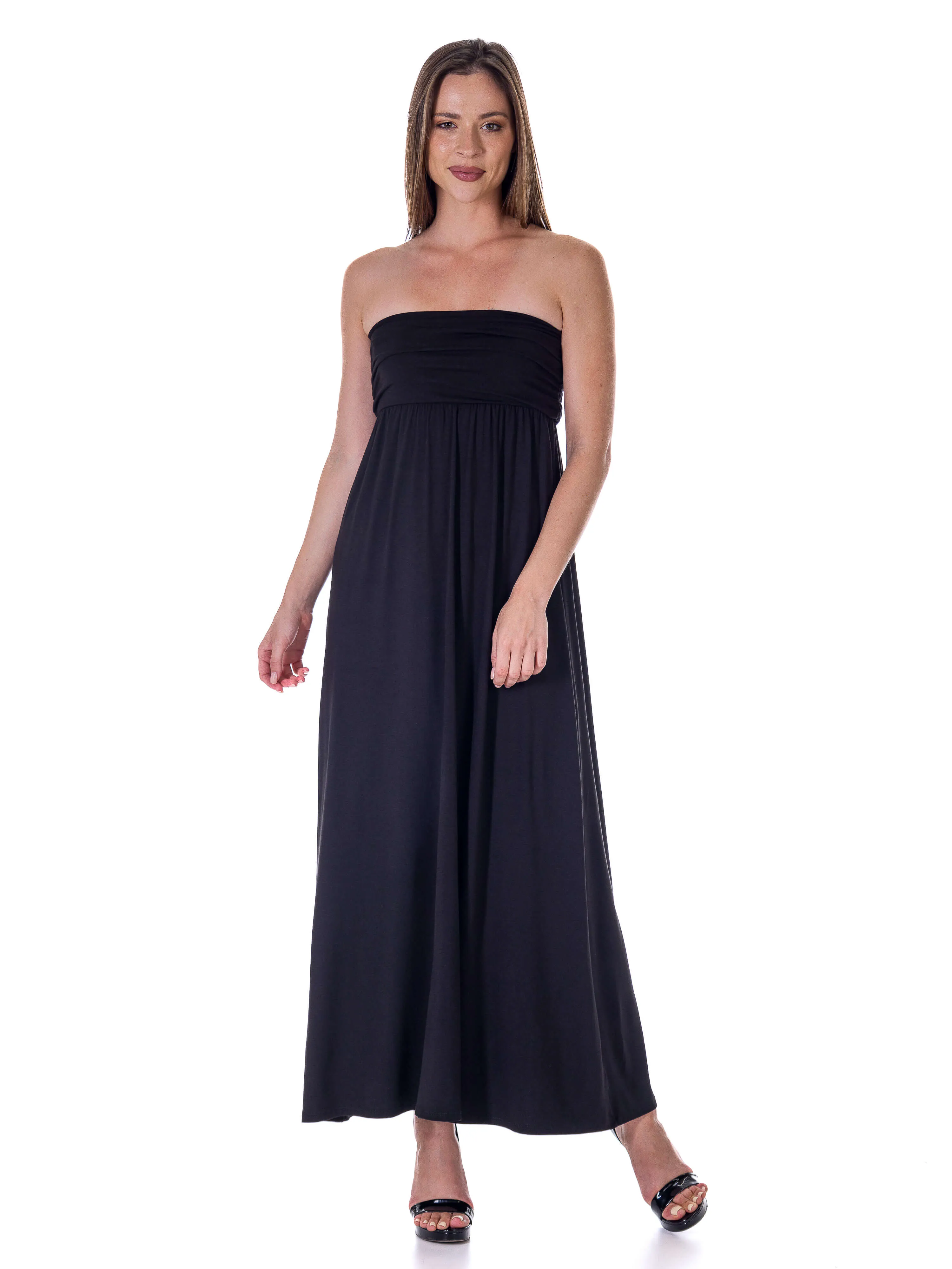 Strapless Empire Waist Maxi Dress