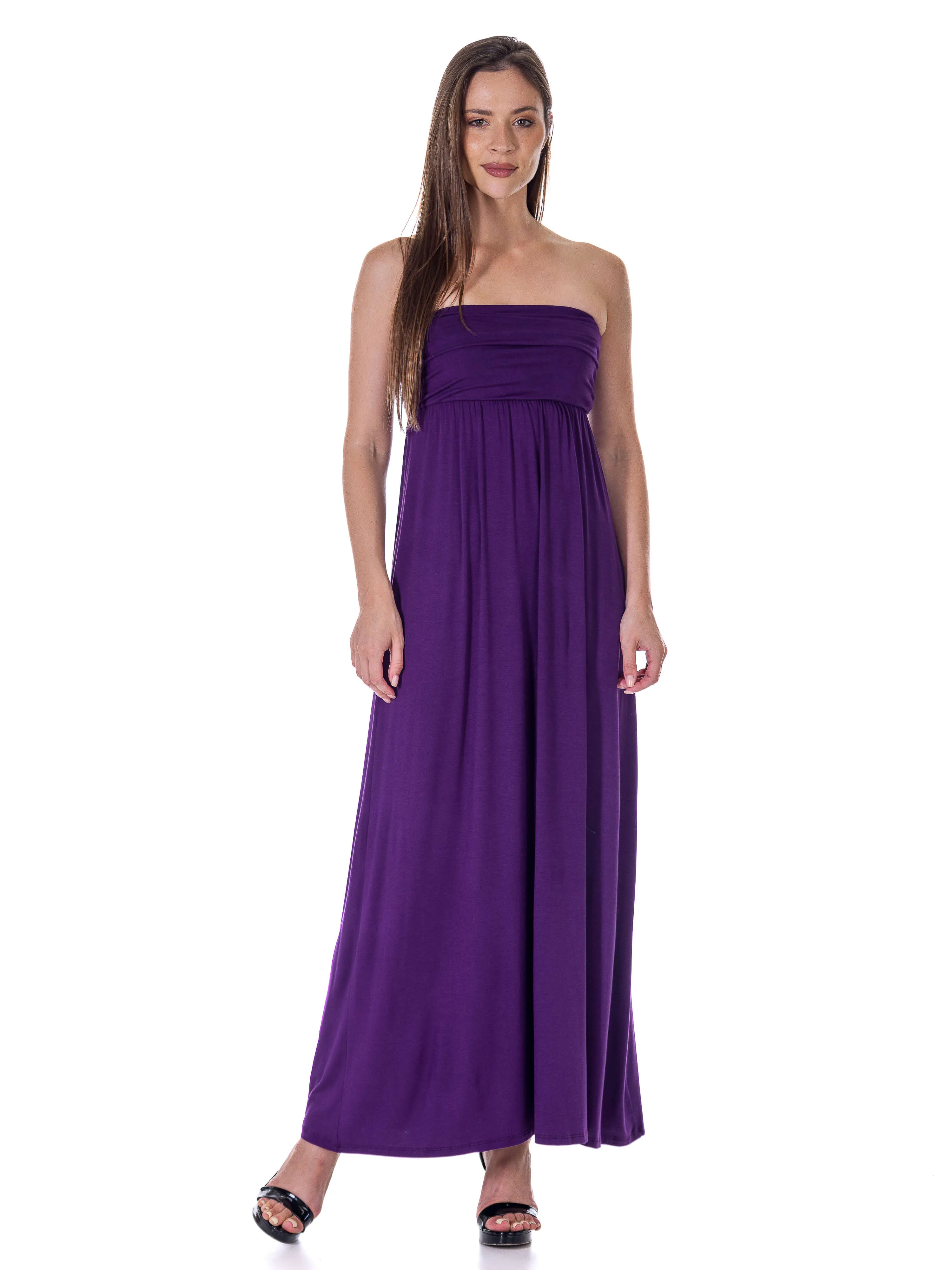 Strapless Empire Waist Maxi Dress