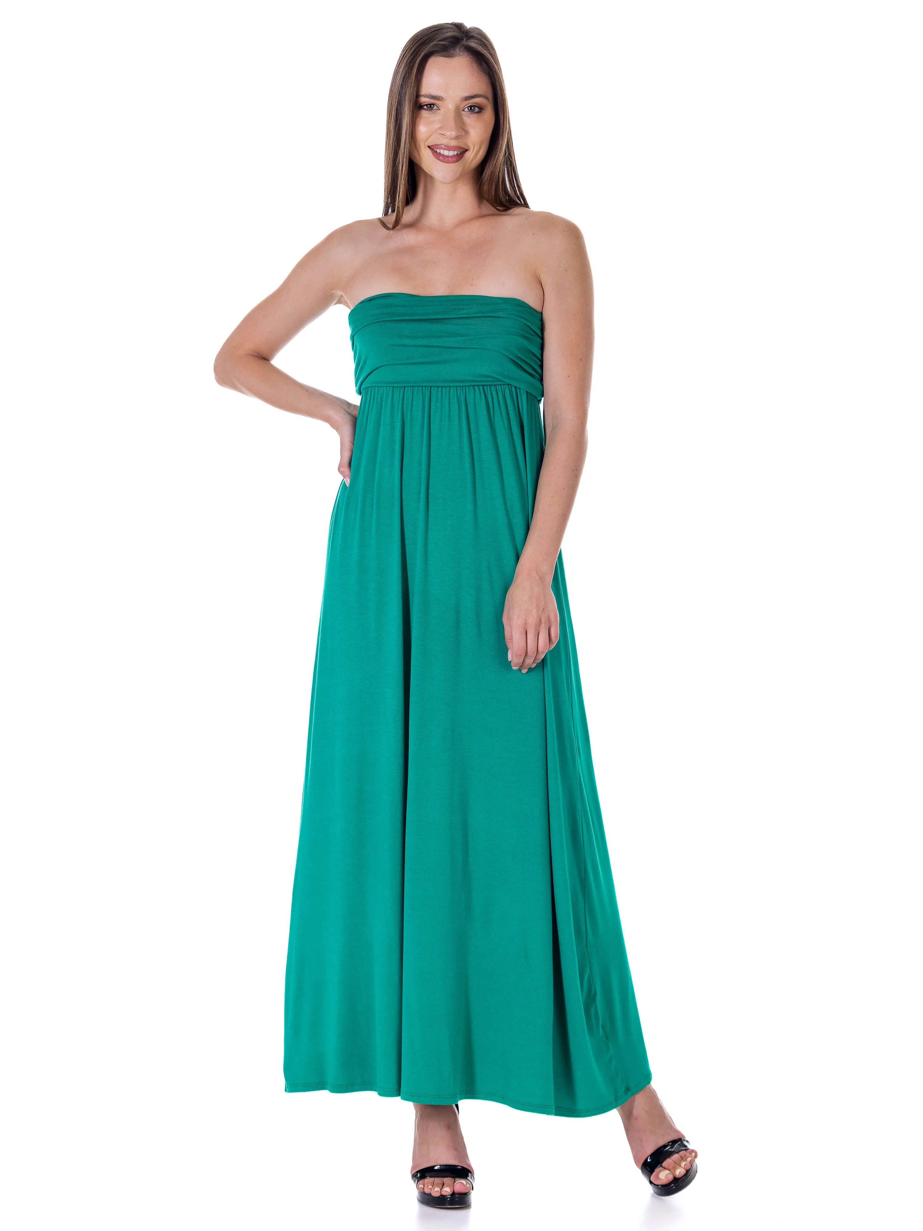 Strapless Empire Waist Maxi Dress